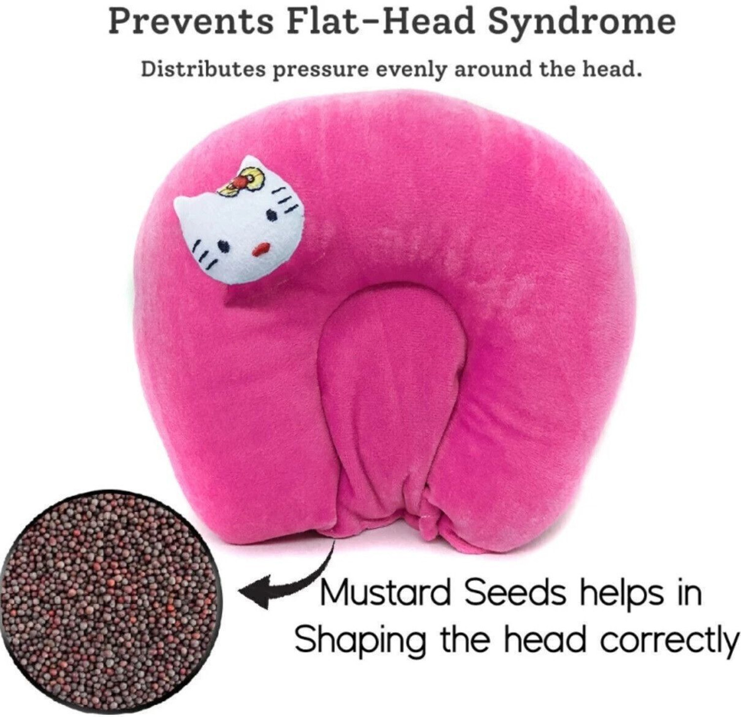 Image of Probang Mustard Seeds Baby Pillow Pack of 1 Toons & Characters Mustard Seeds Baby Pillow