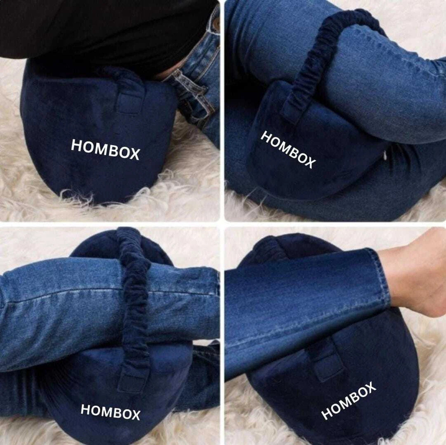 Image of HOMBOX Memory Foam Orthopaedic Pillow Pack of 1 Solid Knee Pillow