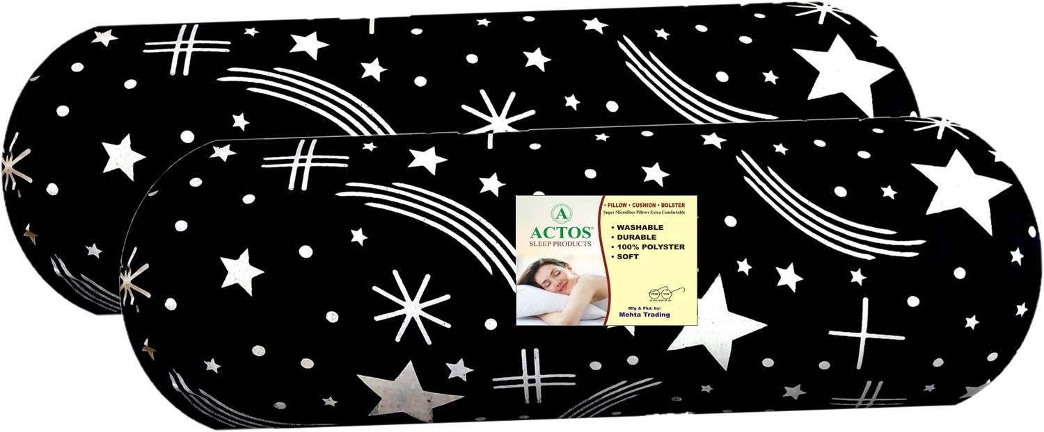 ACTOS Microfibre Bolster Pack of 2 Solid