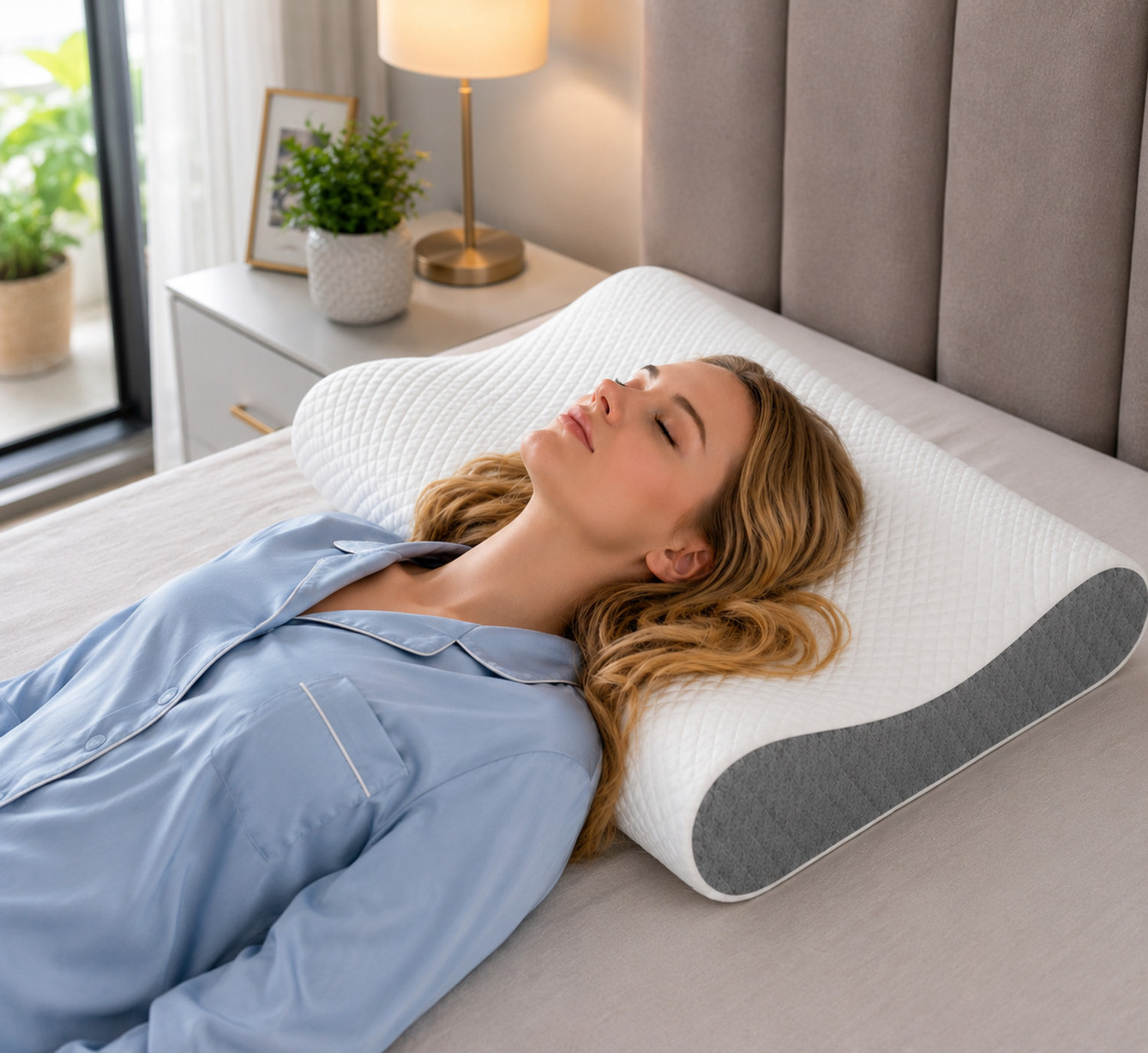 Image of araami Memory Foam Orthopaedic Pillow Pack of 1 Solid ORTHOPEDIC Solid Sleeping