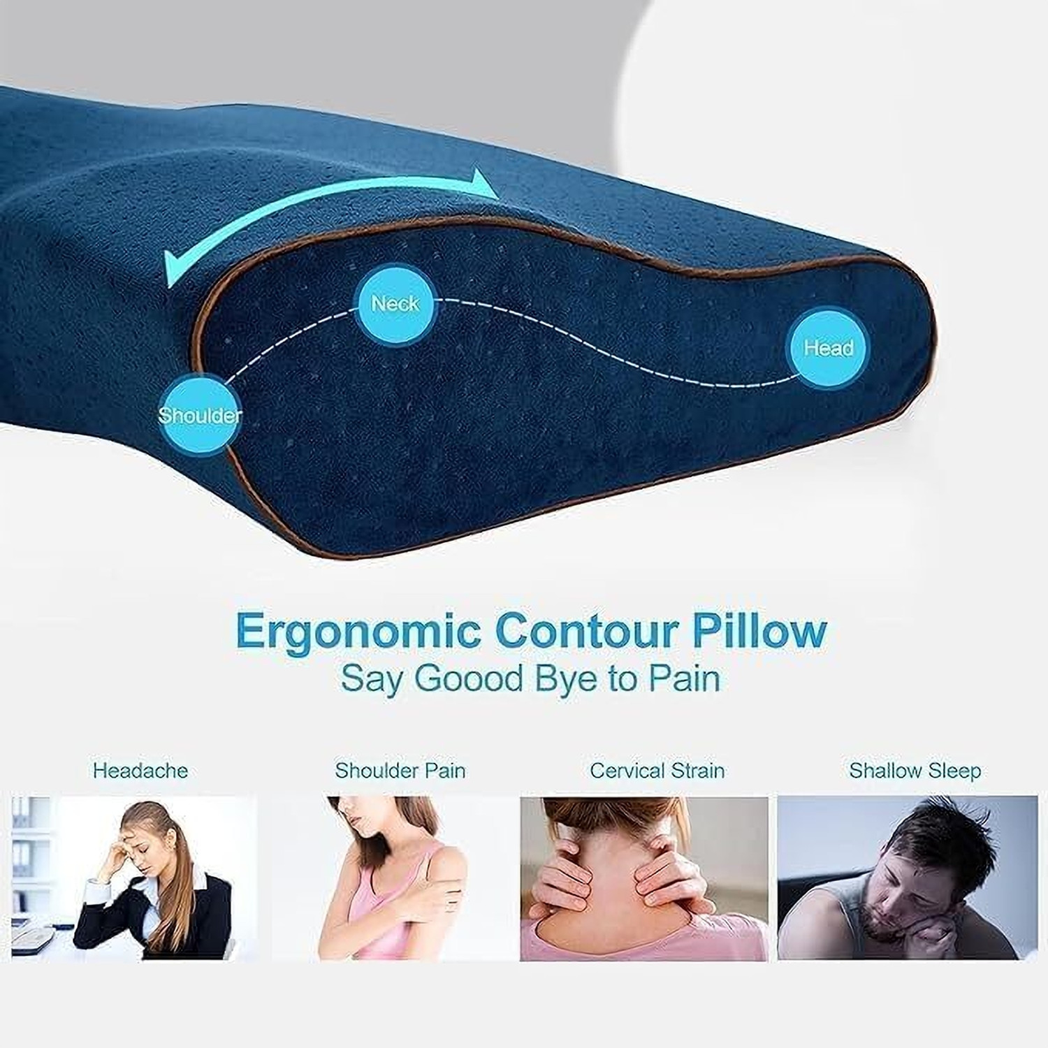 Image of Flipkart SmartBuy Memory Foam Sleeping Pillow Pack of 1 Solid ORTHOPEDIC