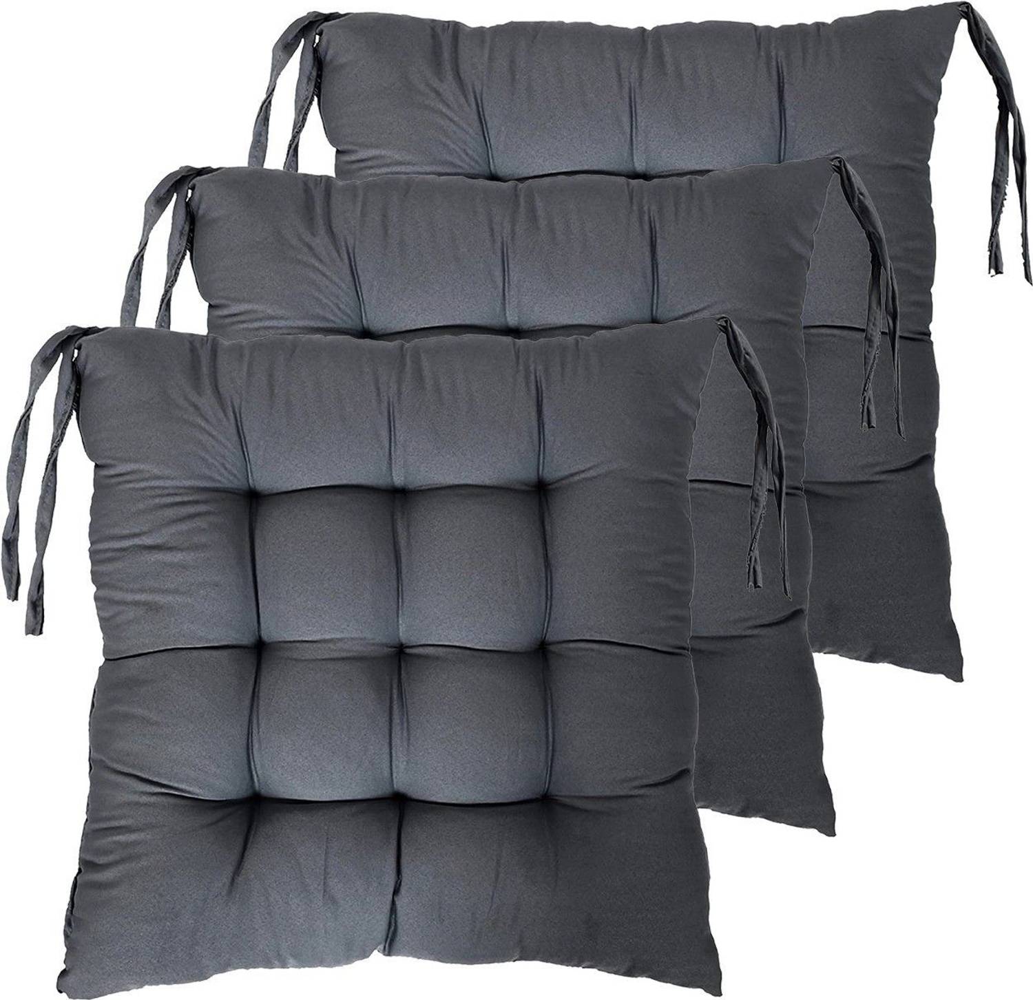 BHEBHA Microfibre Chair Pad Pack of 3 Solid