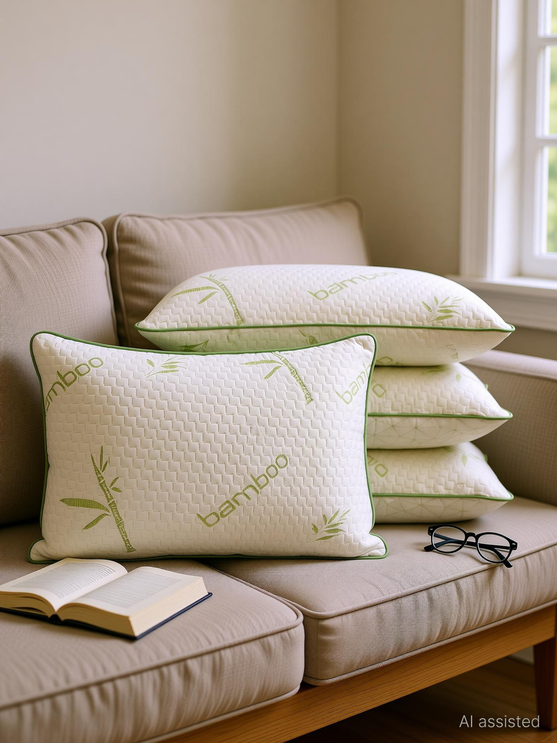 Image of AYKA Microfibre Sleeping Pillow Pack of 4 Solid Soft Microfiber Pillows