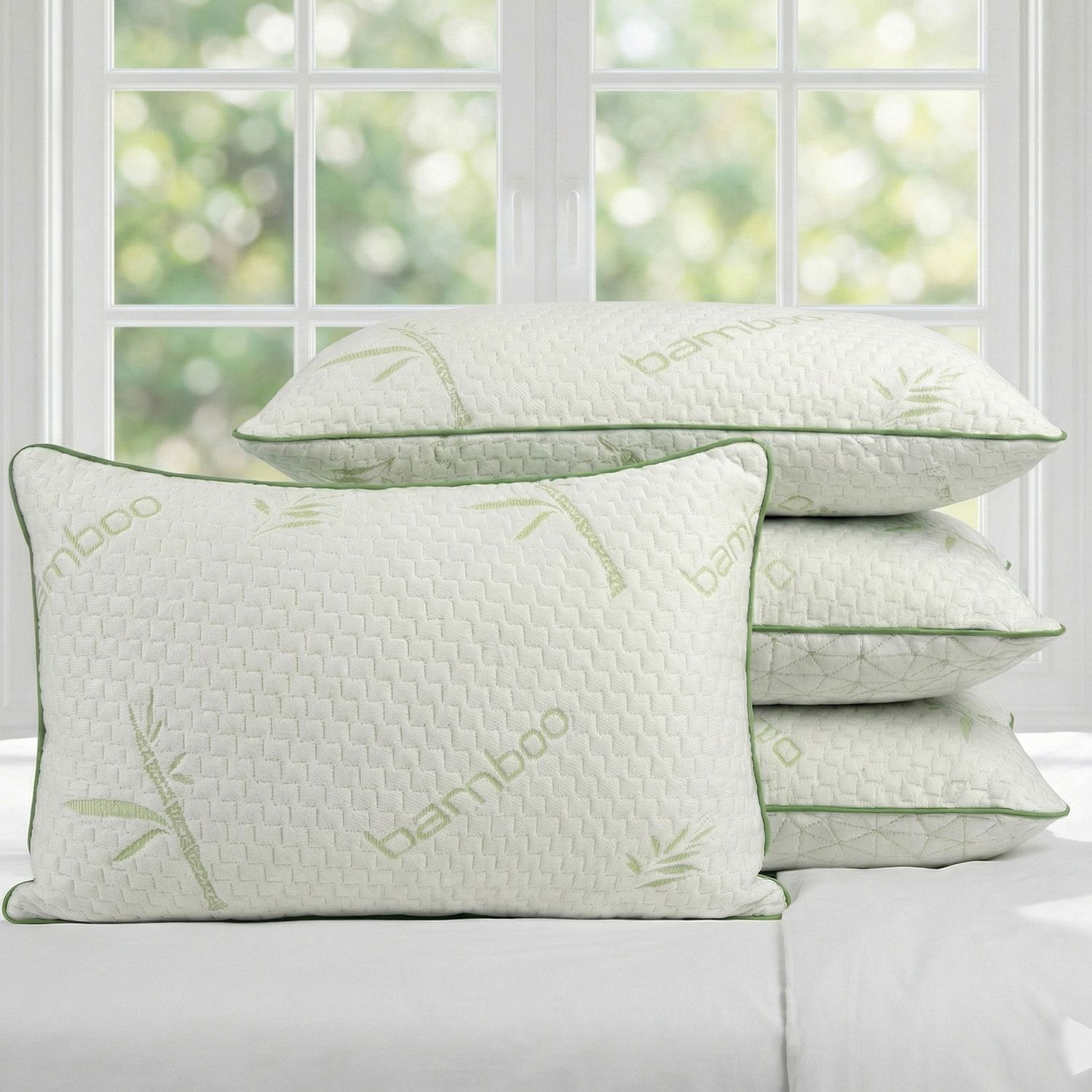 Image of AYKA Microfibre Sleeping Pillow Pack of 4 Solid Soft Microfiber Pillows