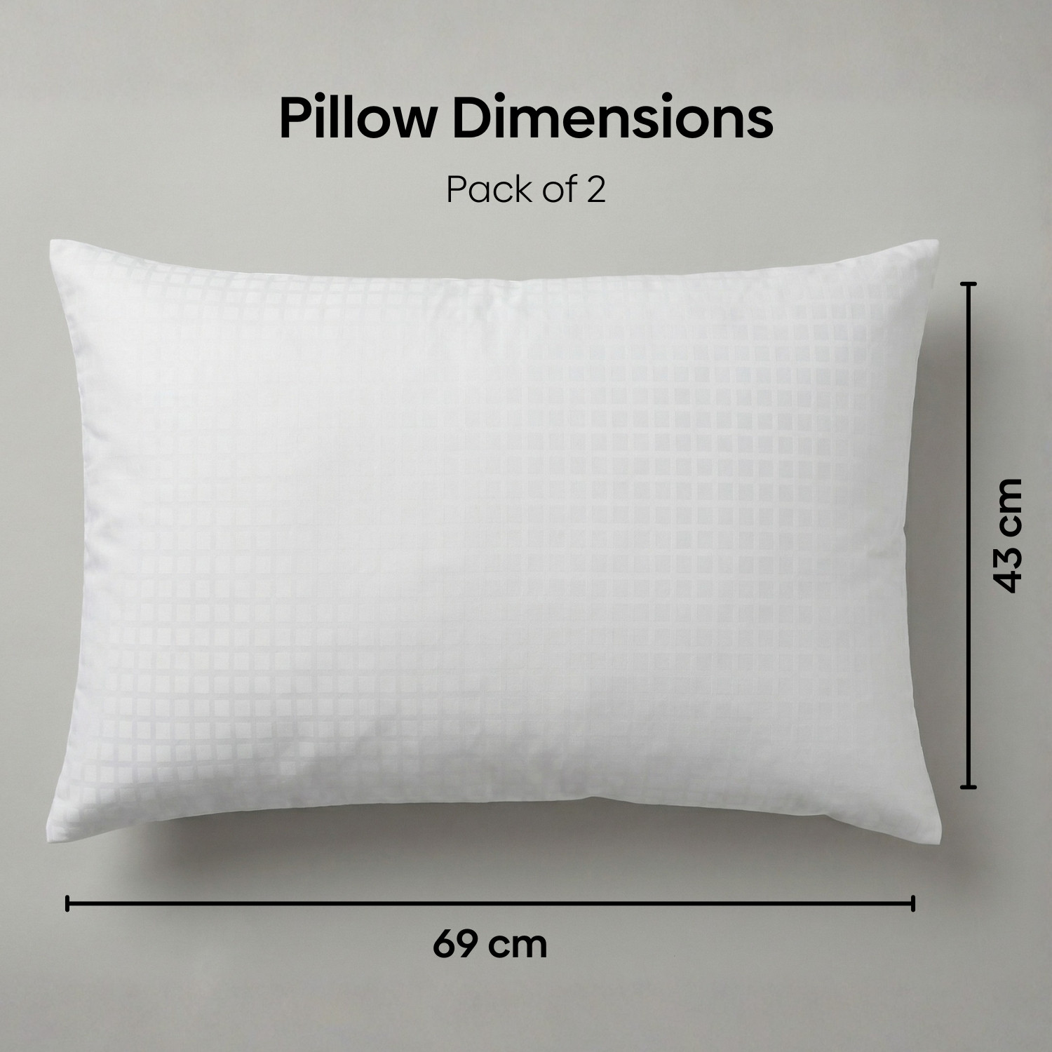 Image of haus & kinder Microfibre Body Pillow Pack of 2 Solid