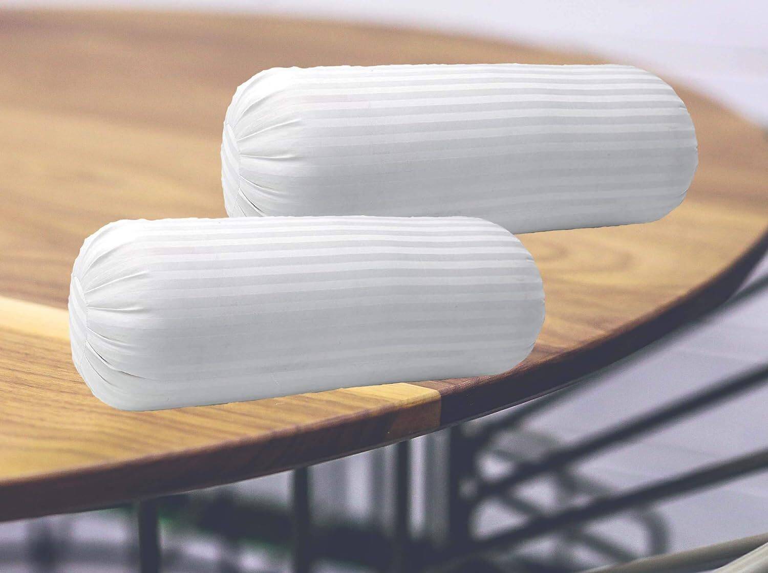 BHEBHA Microfibre Bolster Pack of 2 Stripes Bolster Set || Comfort And Support Bolster