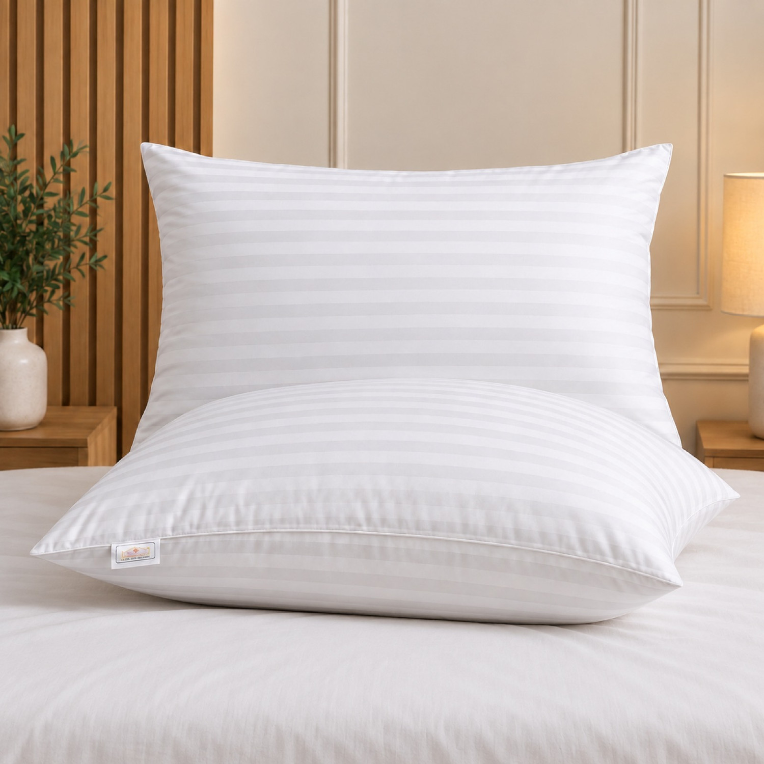 Image of Signature Microfibre Sleeping Pillow Pack of 2 Solid (White)