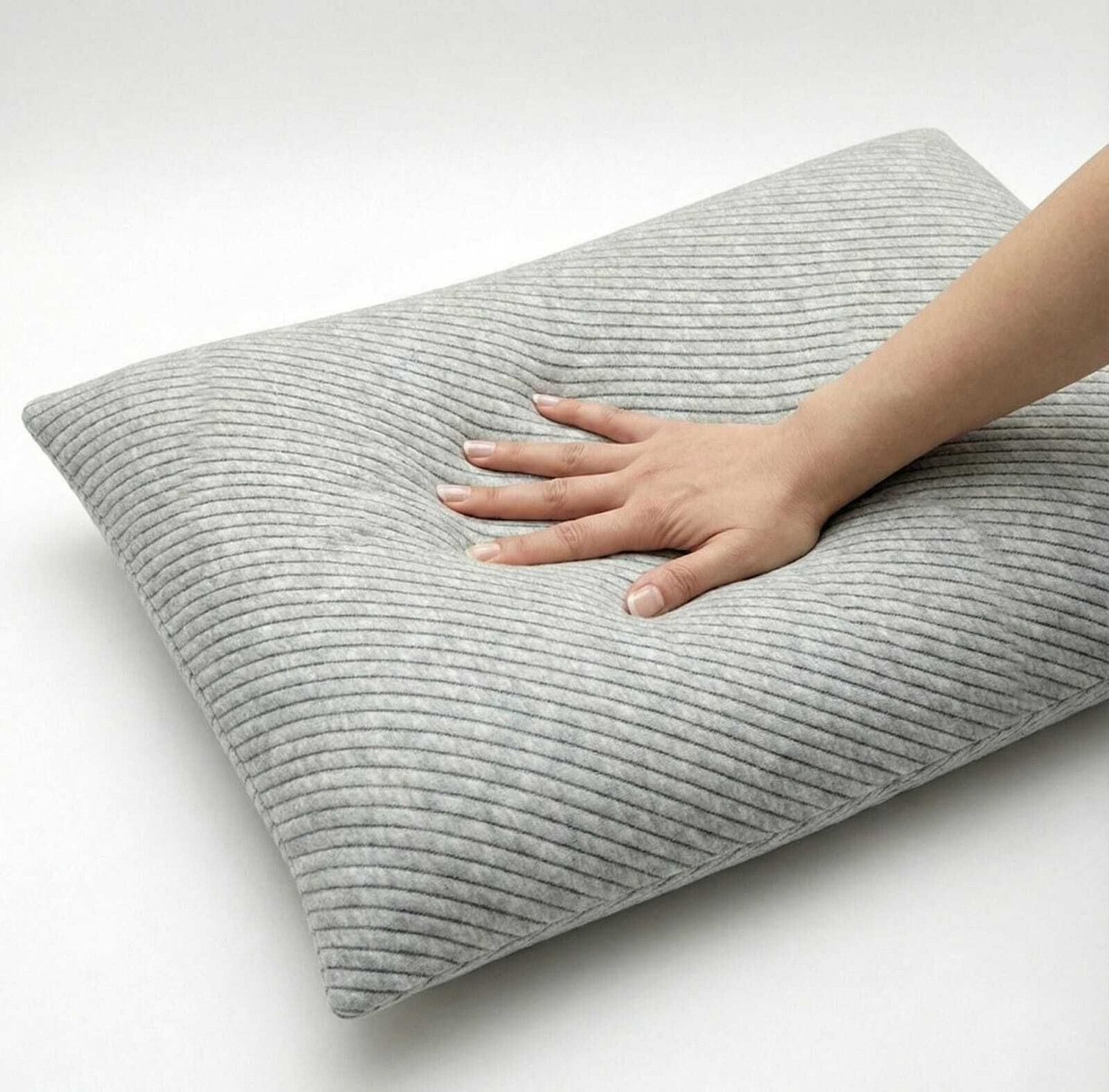 Image of HOMBOX Memory Foam Orthopaedic Pillow Pack of 1 Stripes King Size Memory Foam Pillow