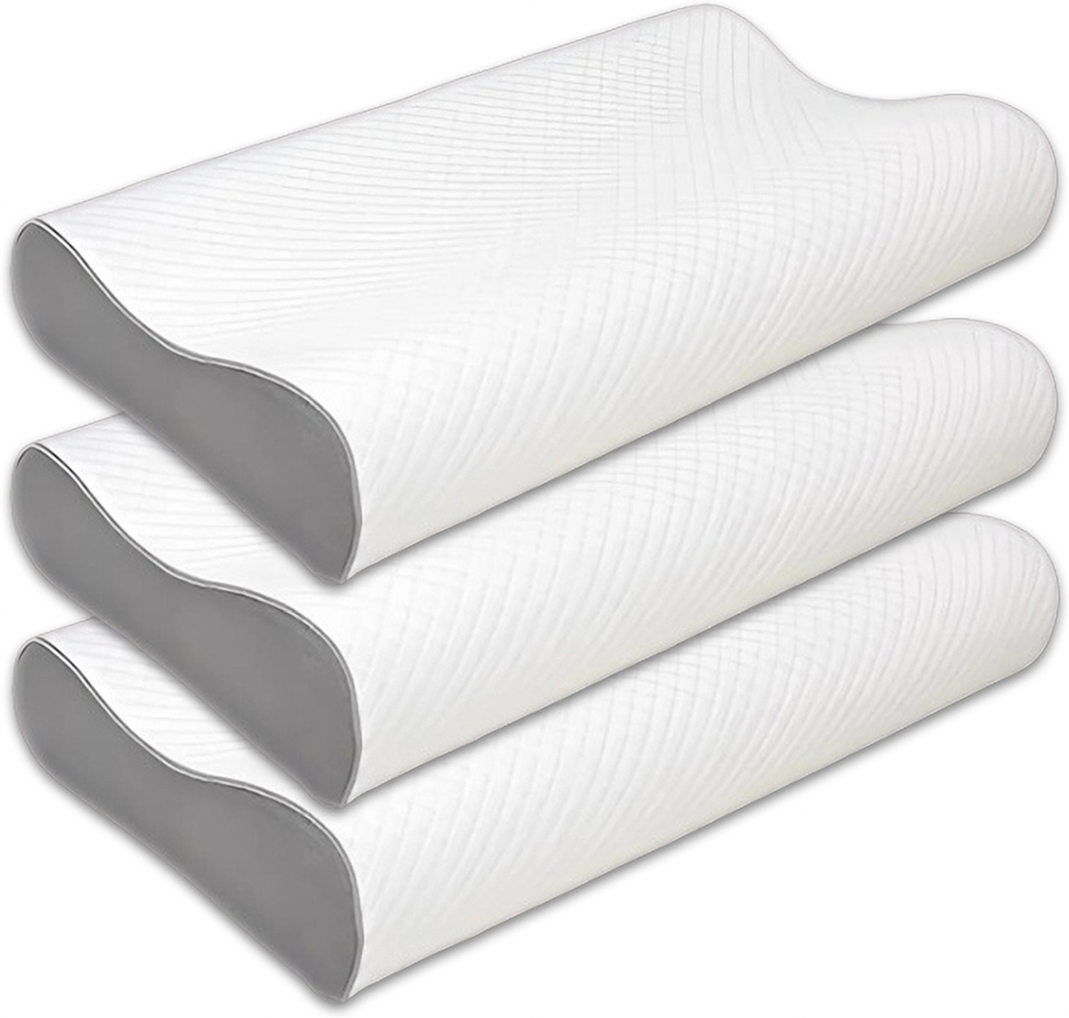 Image of Mashur fab Memory Foam Orthopaedic Pillow Pack of 3 Solid