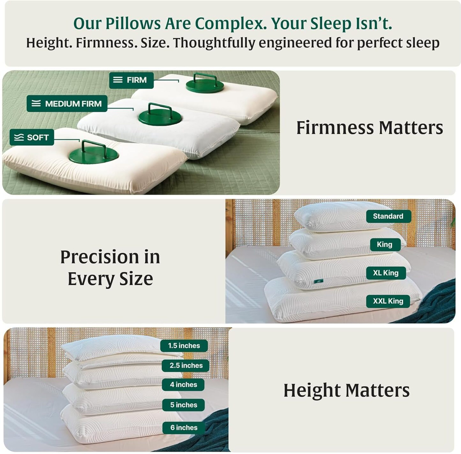 Image of The White Willow Memory Foam Sleeping Pillow Pack of 1 Motifs Orthopaedic Extra Large King Size Medium Firm