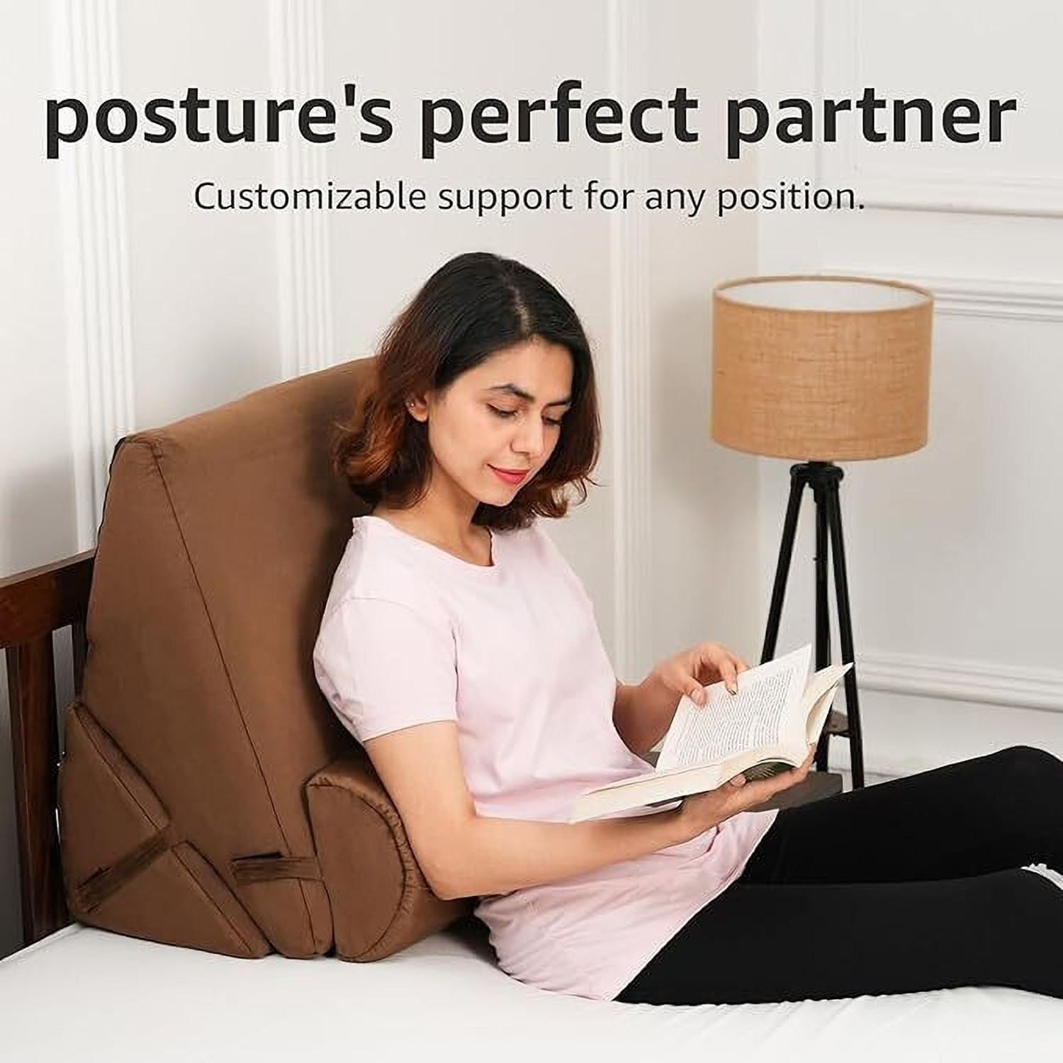Image of HOMESO Memory Foam Orthopaedic Pillow Pack of 1 Solid Adjustable Wedge Pillow