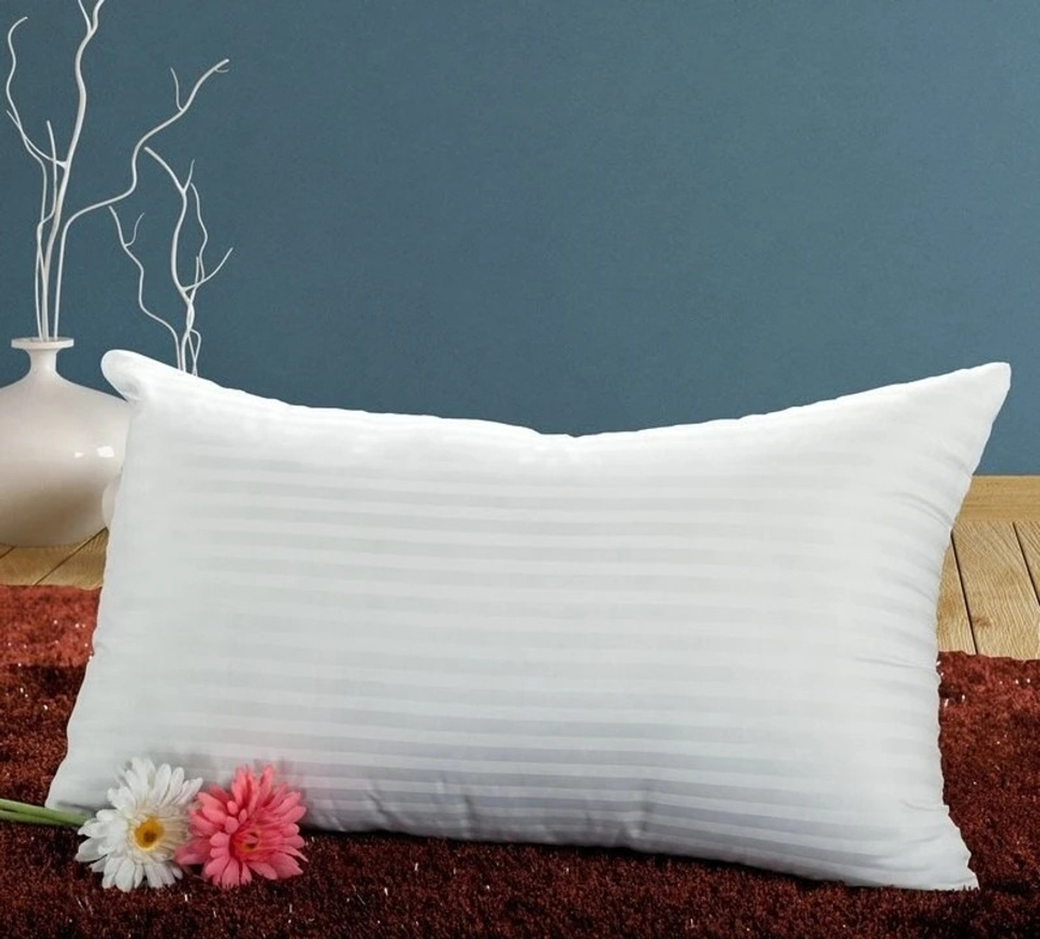 Image of JDX Polyester Fibre Sleeping Pillow Pack of 2 Solid 18012-2-16x24