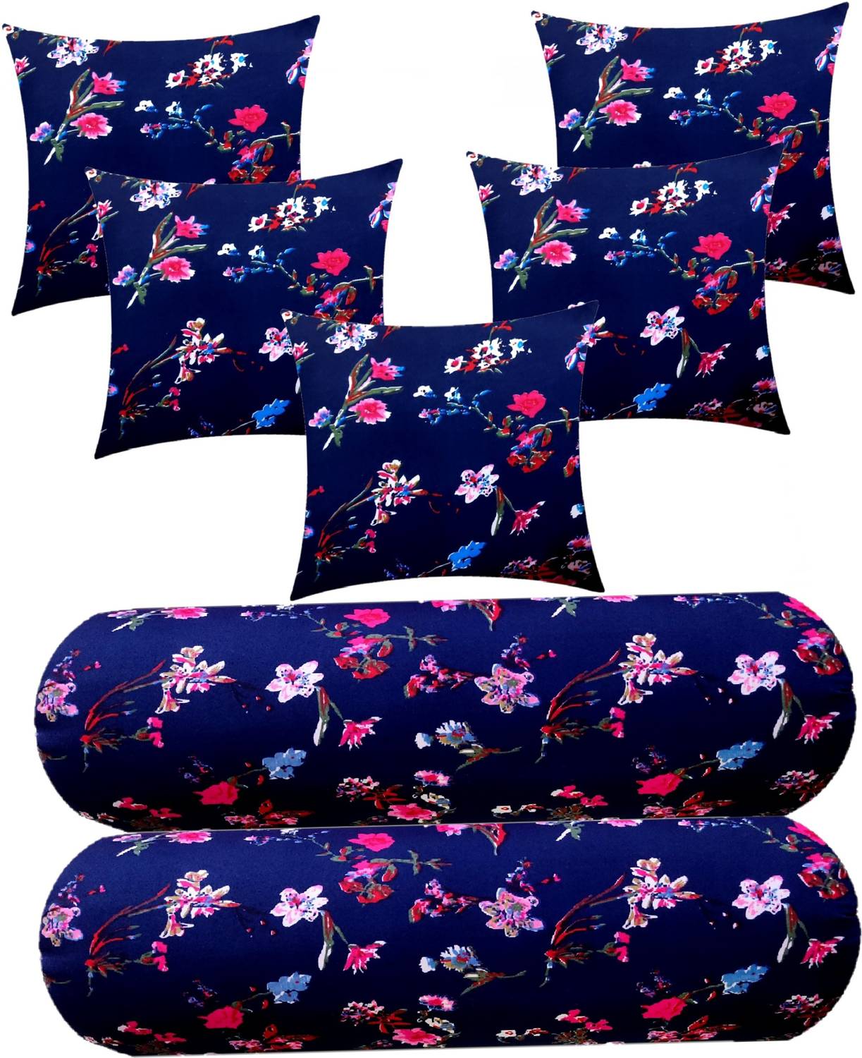 ACTOS Microfibre Bolster Pack of 7 Floral