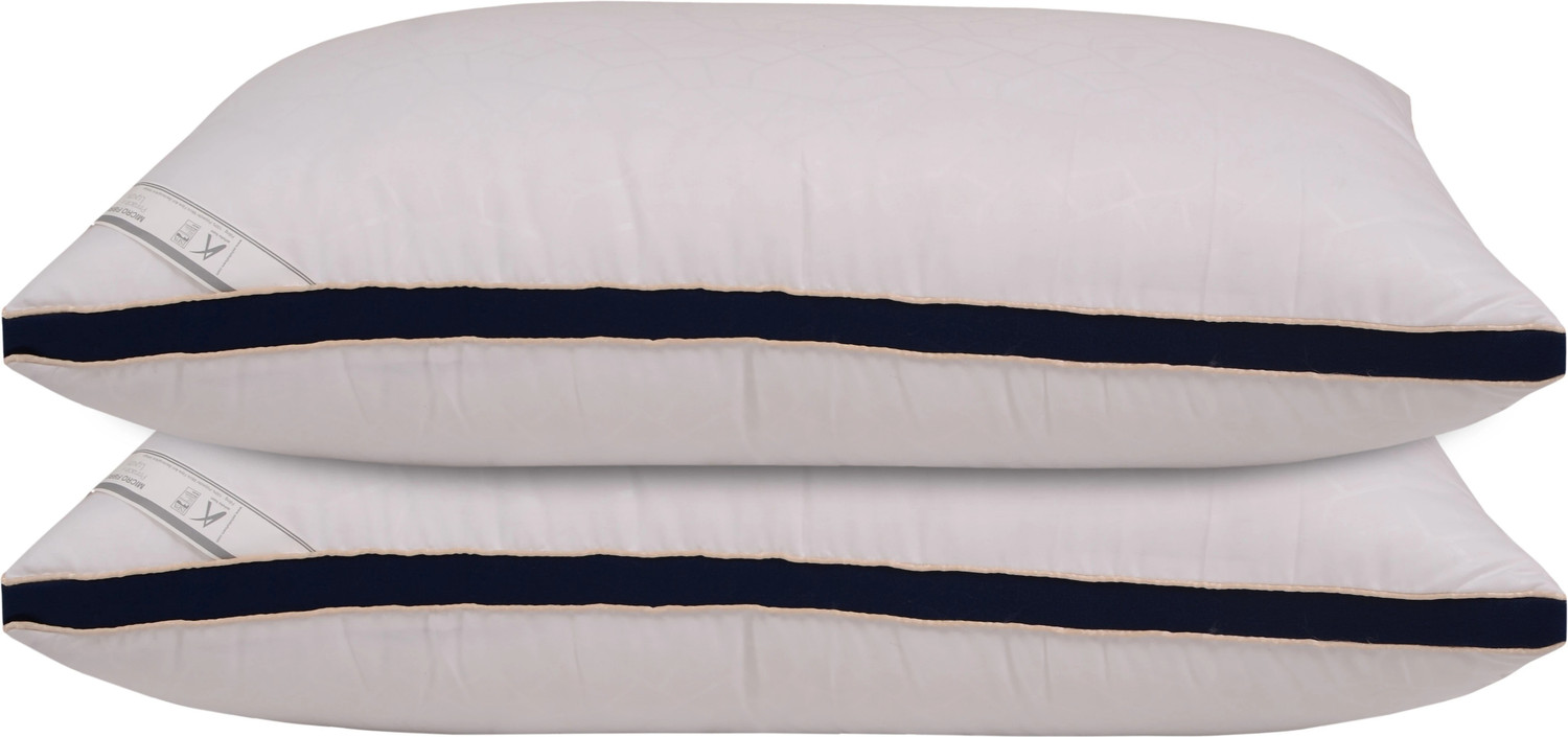 Image of SPRINGTEK Microfibre Sleeping Pillow Pack of 2 Solid