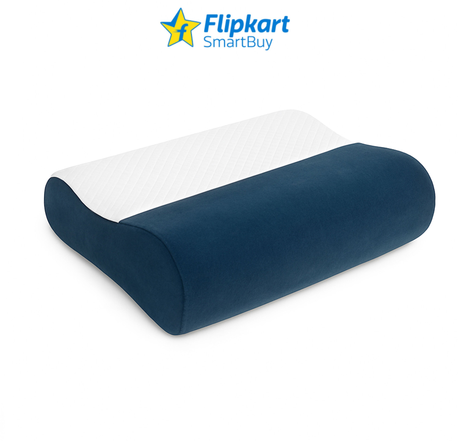 Image of Flipkart SmartBuy Memory Foam Orthopaedic Pillow Pack of 1 Solid Luxurious, ComfortContour, OrthoRest Premium, Wave, NeckEase Support, SpineAlign