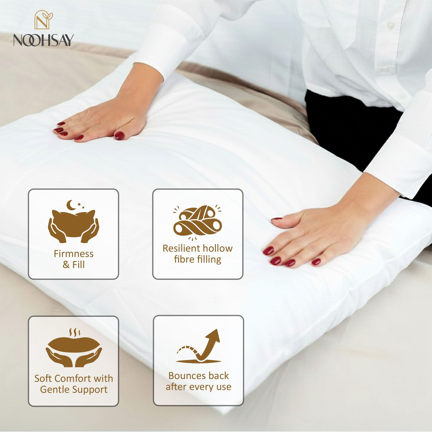 Image of NOOHSAY Microfibre Cushion Pack of 6 Solid