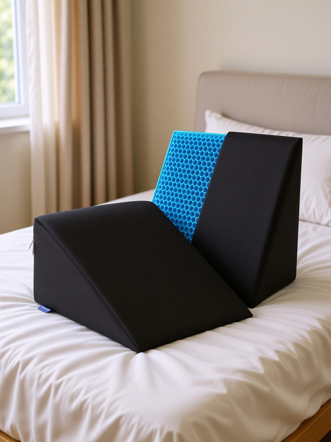 Image of The Sleep Company Foam Cushion Pack of 1 Solid SmartGRID Wedge