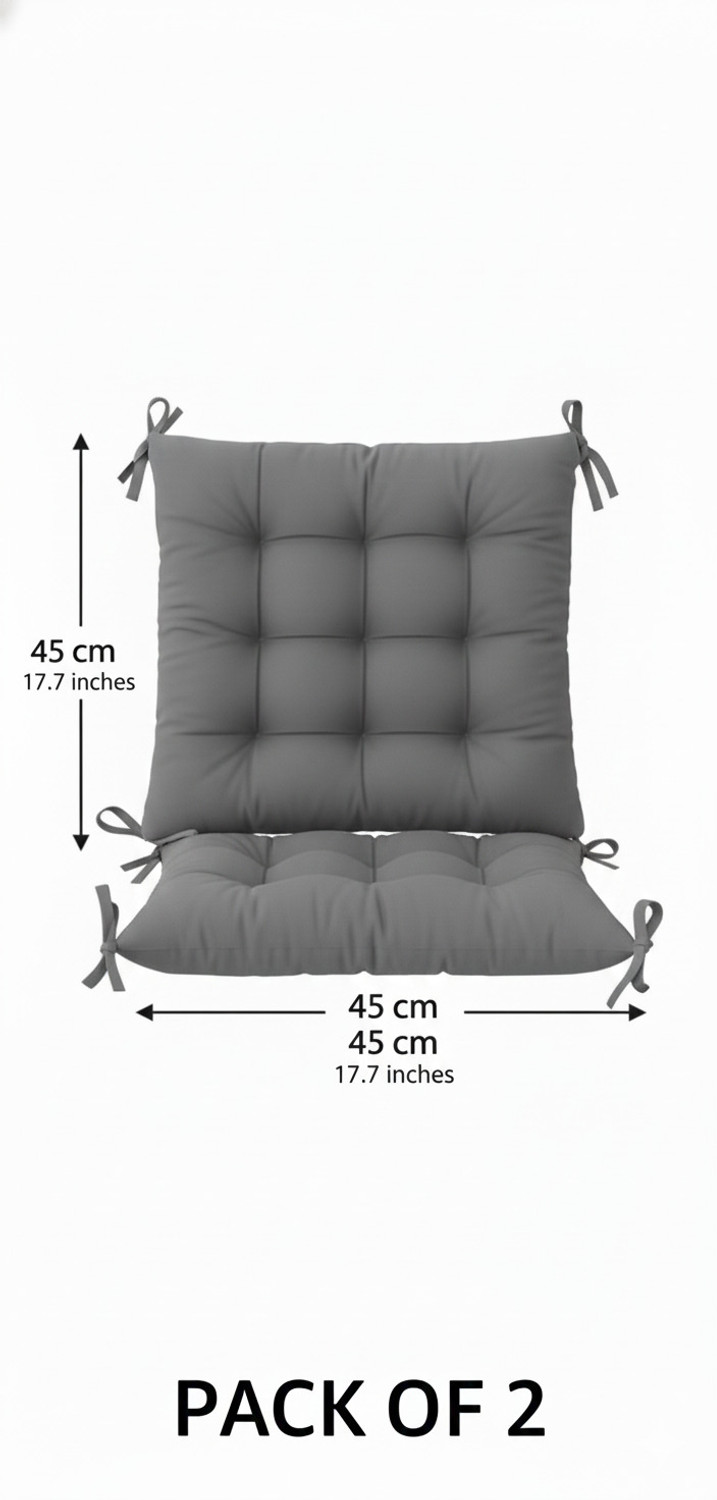 Image of SOFT SNOOZE Microfibre Chair Pad Pack of 2 Solid Soft Luxury