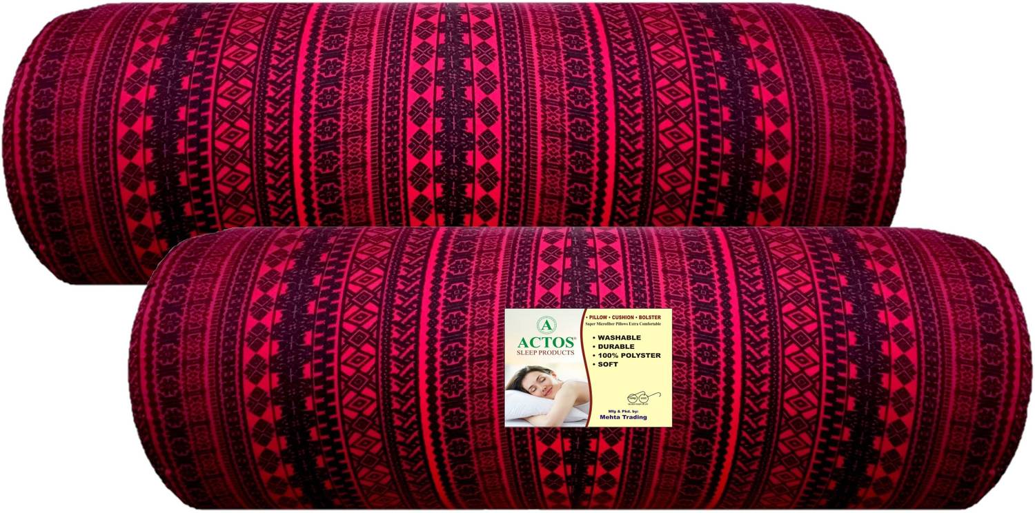 ACTOS Cotton Bolster Pack of 2 Geometric Round