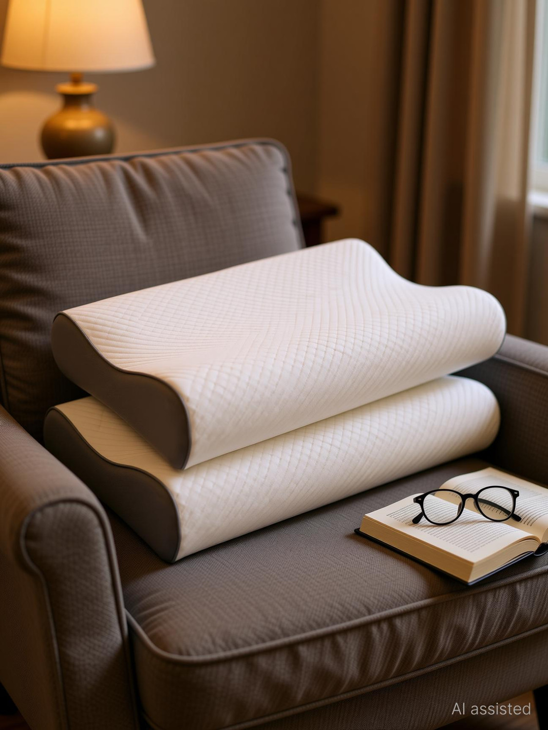 Image of Mashur fab Memory Foam Orthopaedic Pillow Pack of 2 Solid