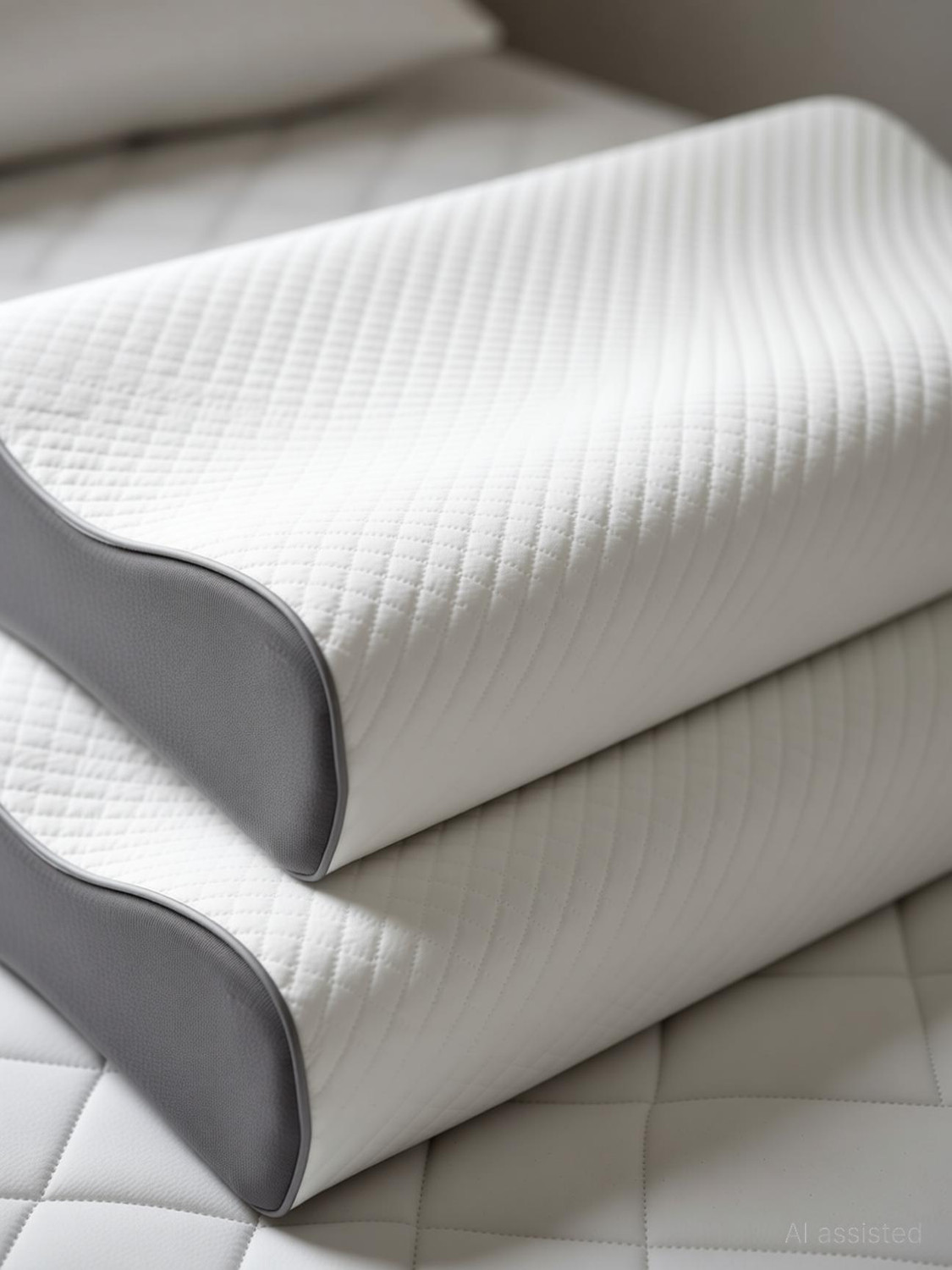 Image of Mashur fab Memory Foam Orthopaedic Pillow Pack of 2 Solid