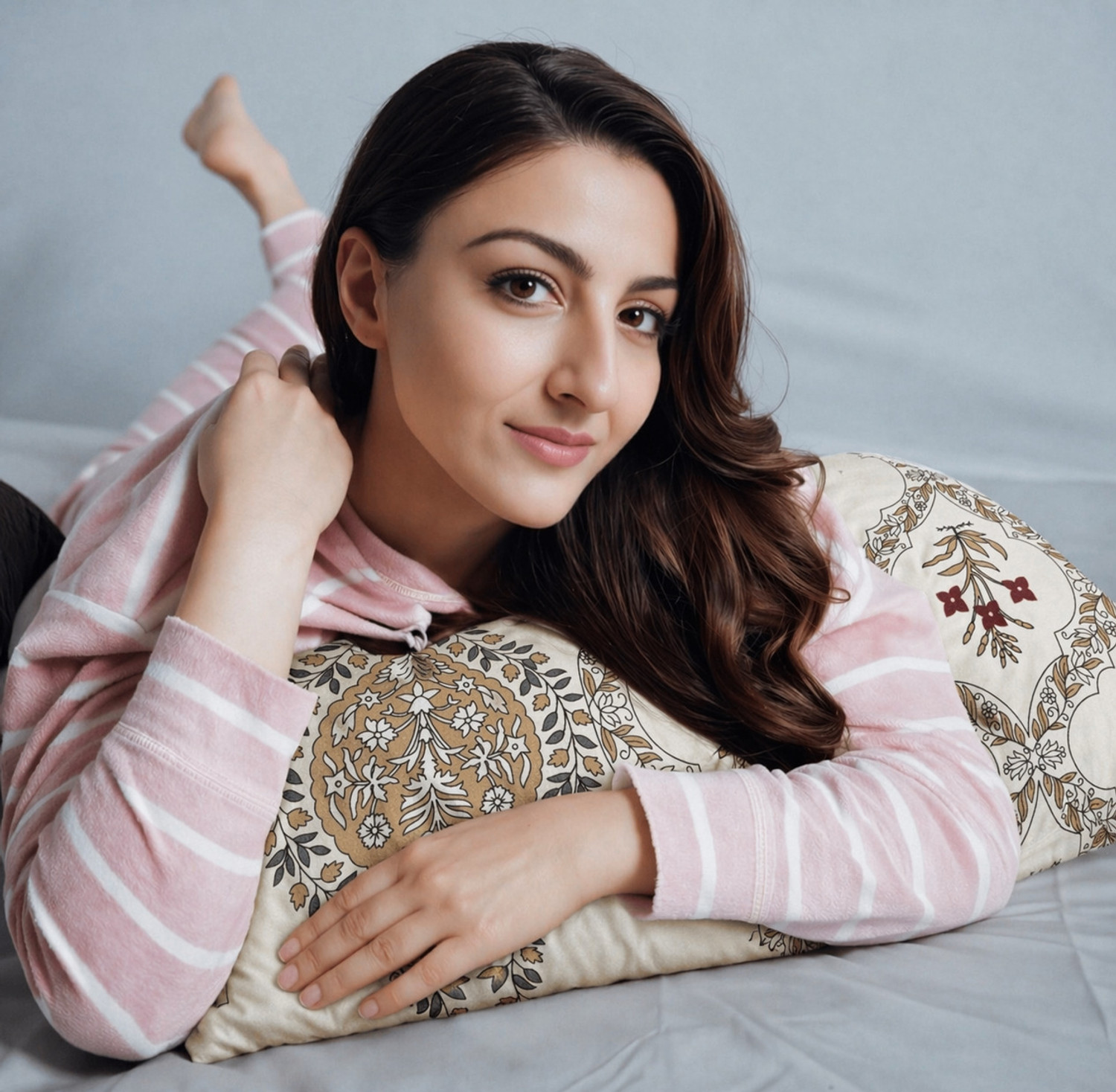 Image of LIPONOS Microfibre Sleeping Pillow Pack of 3 Floral Premium Pillow Set (Multicolor)
