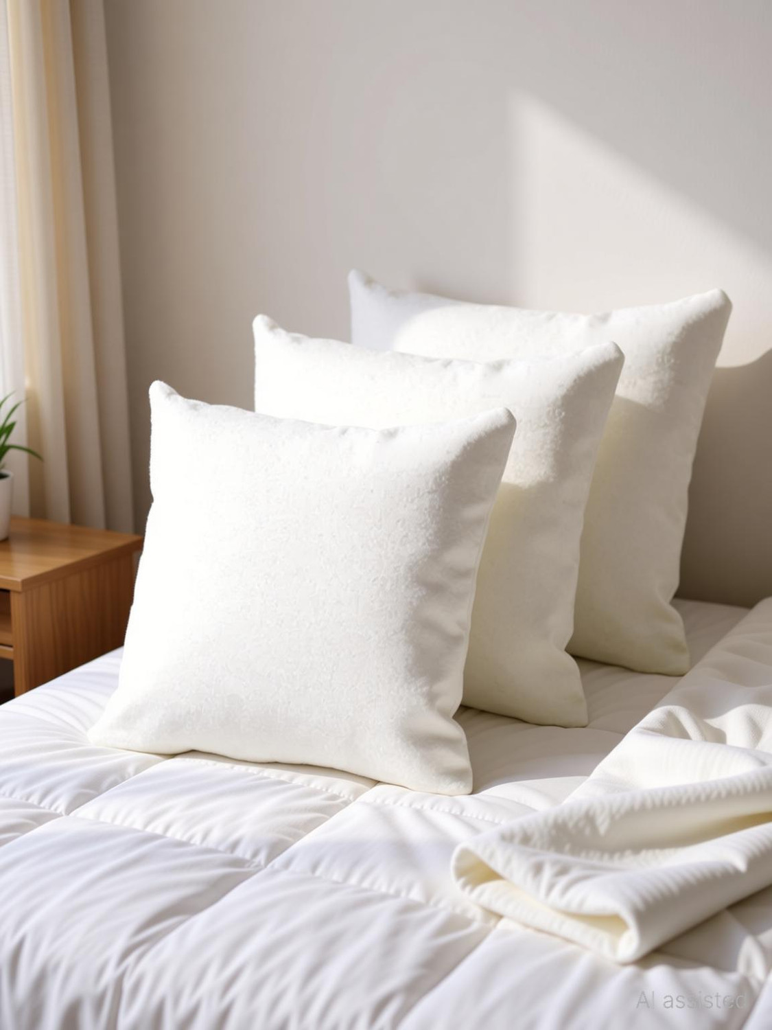 Image of VLYSIUM Polyester Fibre Cushion Pack of 5 Solid 24x24 inch big size cushion for sofa pillow set of 5 (60 cm*60 cm)
