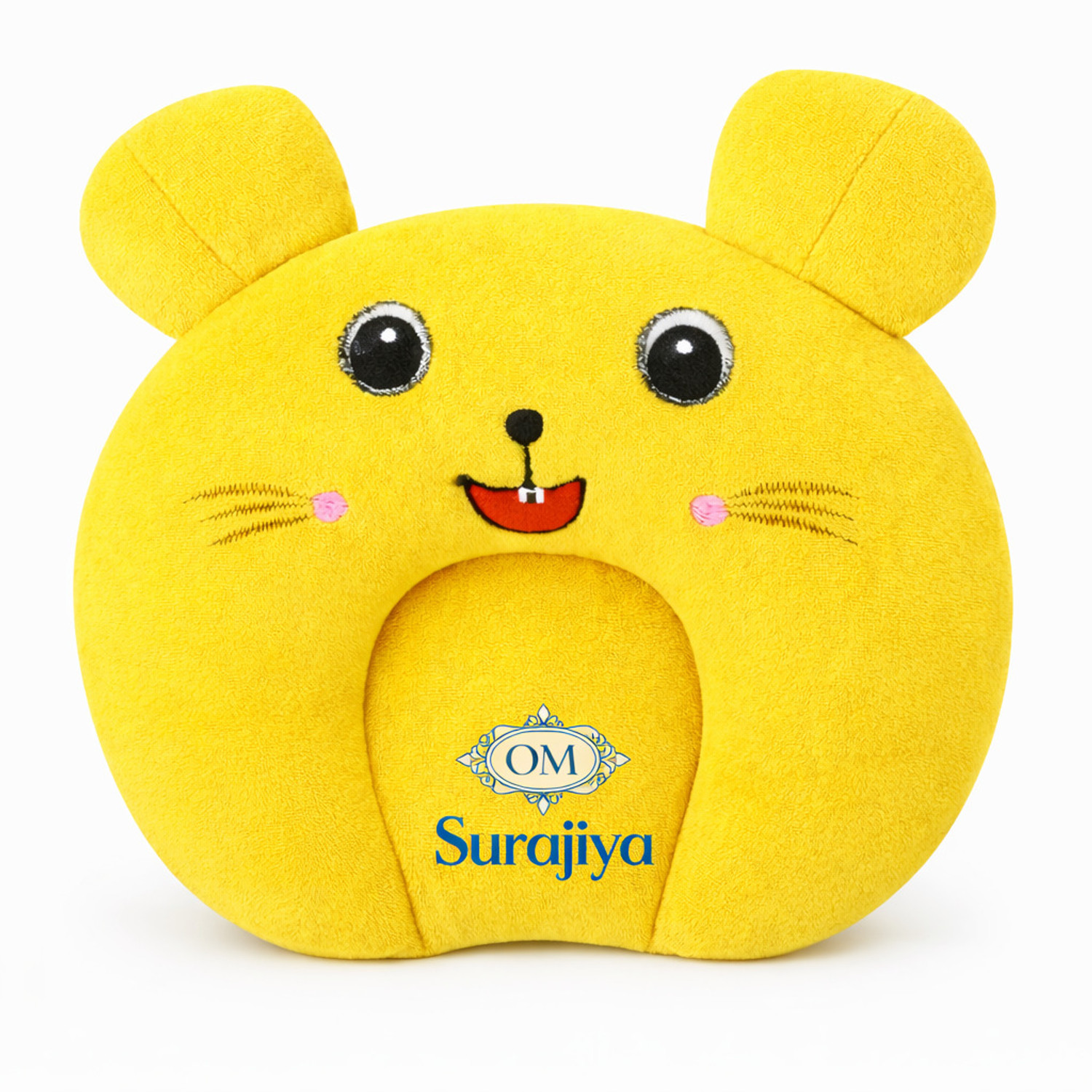 Image of Omsurajiya Microfibre, Mustard Seeds Baby Pillow Pack of 1 Animals Cartoon Kids Pillow | Sleeping Cushion for Girls | Cute Animal Print