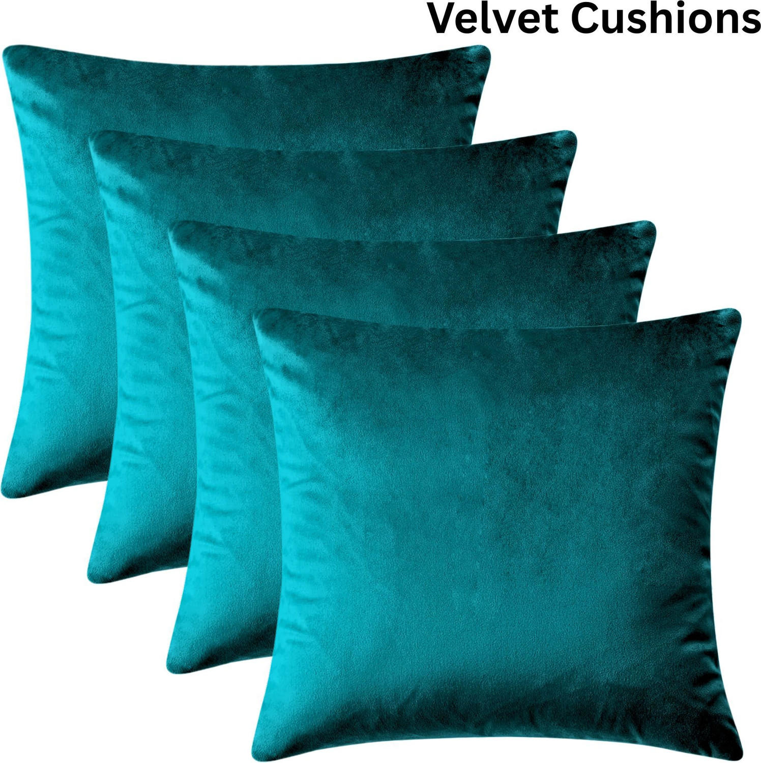Image of maatrikaa Microfibre Cushion Pack of 4 Solid - Maatrikaa Velvet Luxury Throw Pillow for Sofa and Bed