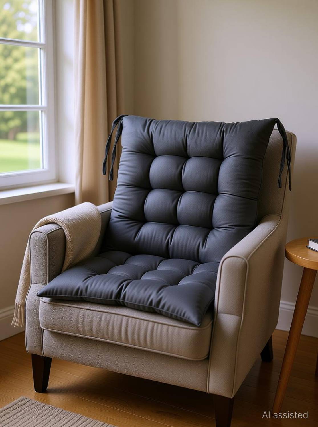AMAK INC Microfibre Chair Pad Pack of 4 Solid