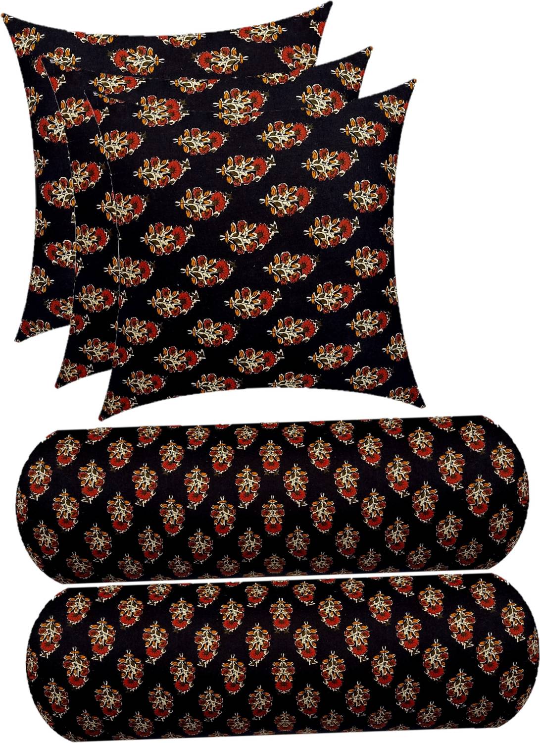 ACTOS Microfibre Bolster Pack of 5 Floral - Buy ACTOS Microfibre Bolster Pack of 5 Floral Online at Best Price in India | Flipkart.com