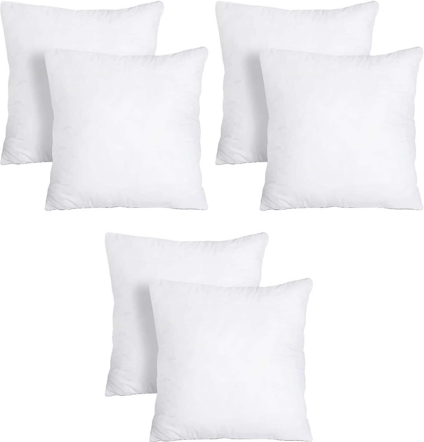 Image of VLYSIUM Polyester Fibre Cushion Pack of 6 Solid Big size 24x24 inch set of 6, square cushion for sofa pillow (60x60 cm Each)