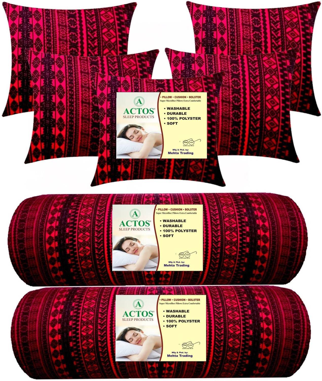 ACTOS Cotton Bolster Pack of 7 Geometric