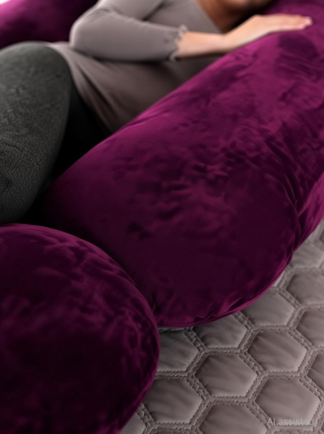 Image of JOXMAN Polyester Fibre Pregnancy Pillow Pack of 1 Solid pillow