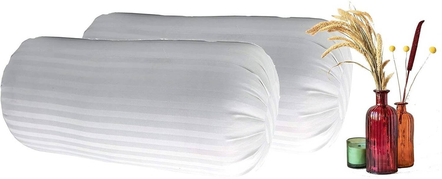 BHEBHA Microfibre Bolster Pack of 2 Stripes Bolster Set || Comfort And Support Bolster