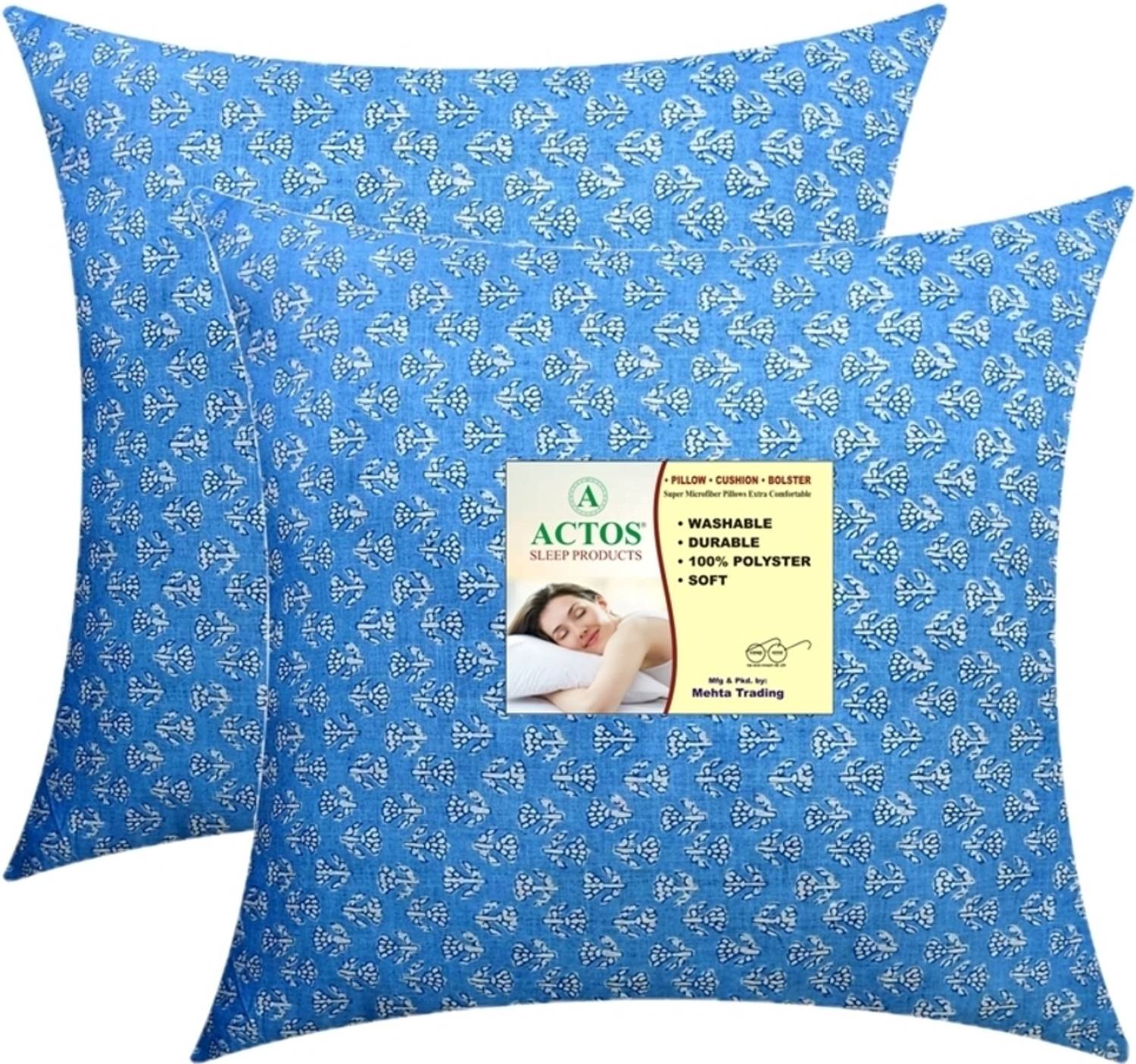 ACTOS Microfibre Cushion Pack of 2 Floral