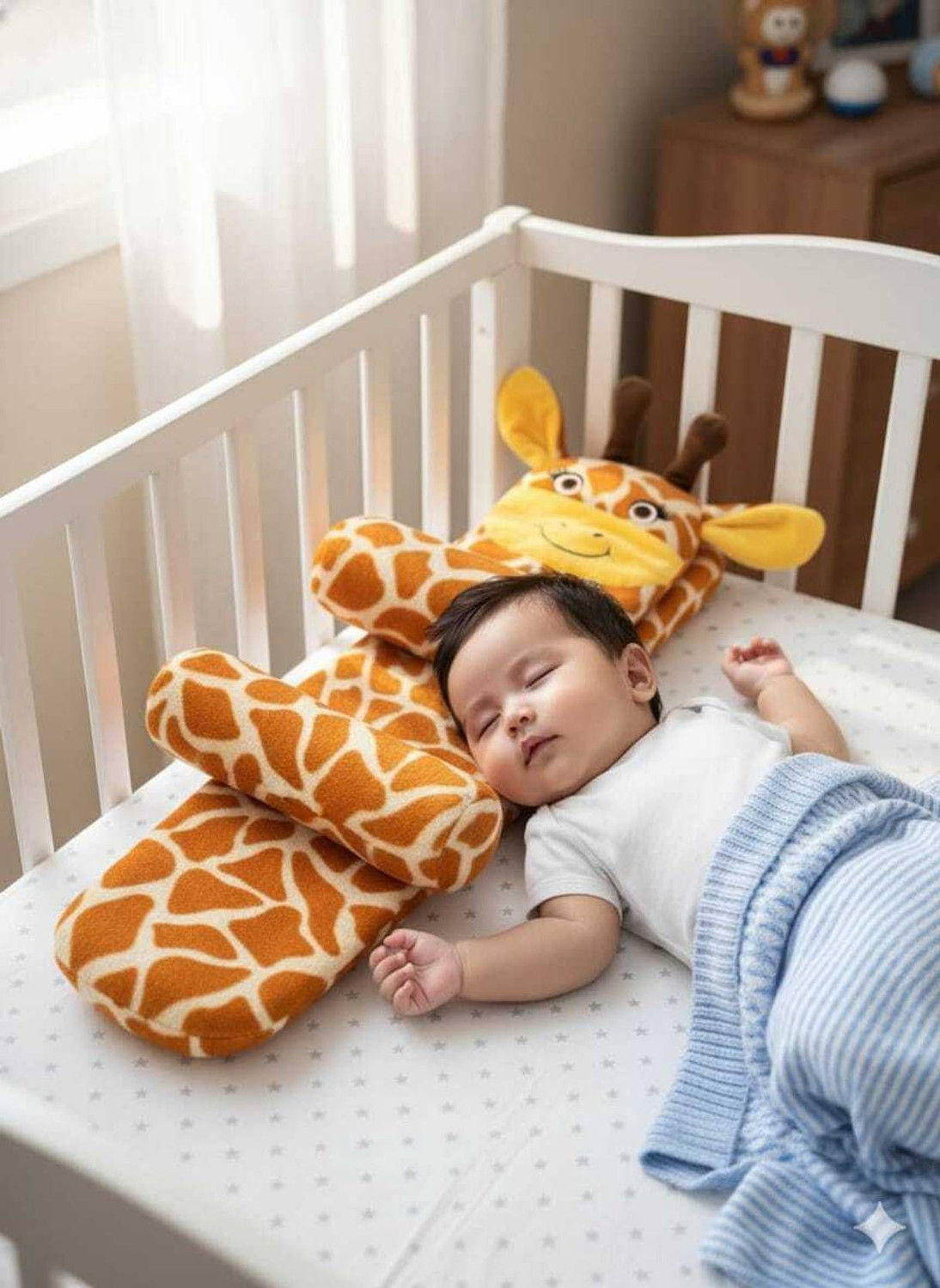 Image of GRIP GOLD Polyester Fibre Baby Pillow Pack of 1 Animals Baby Neck Pillow