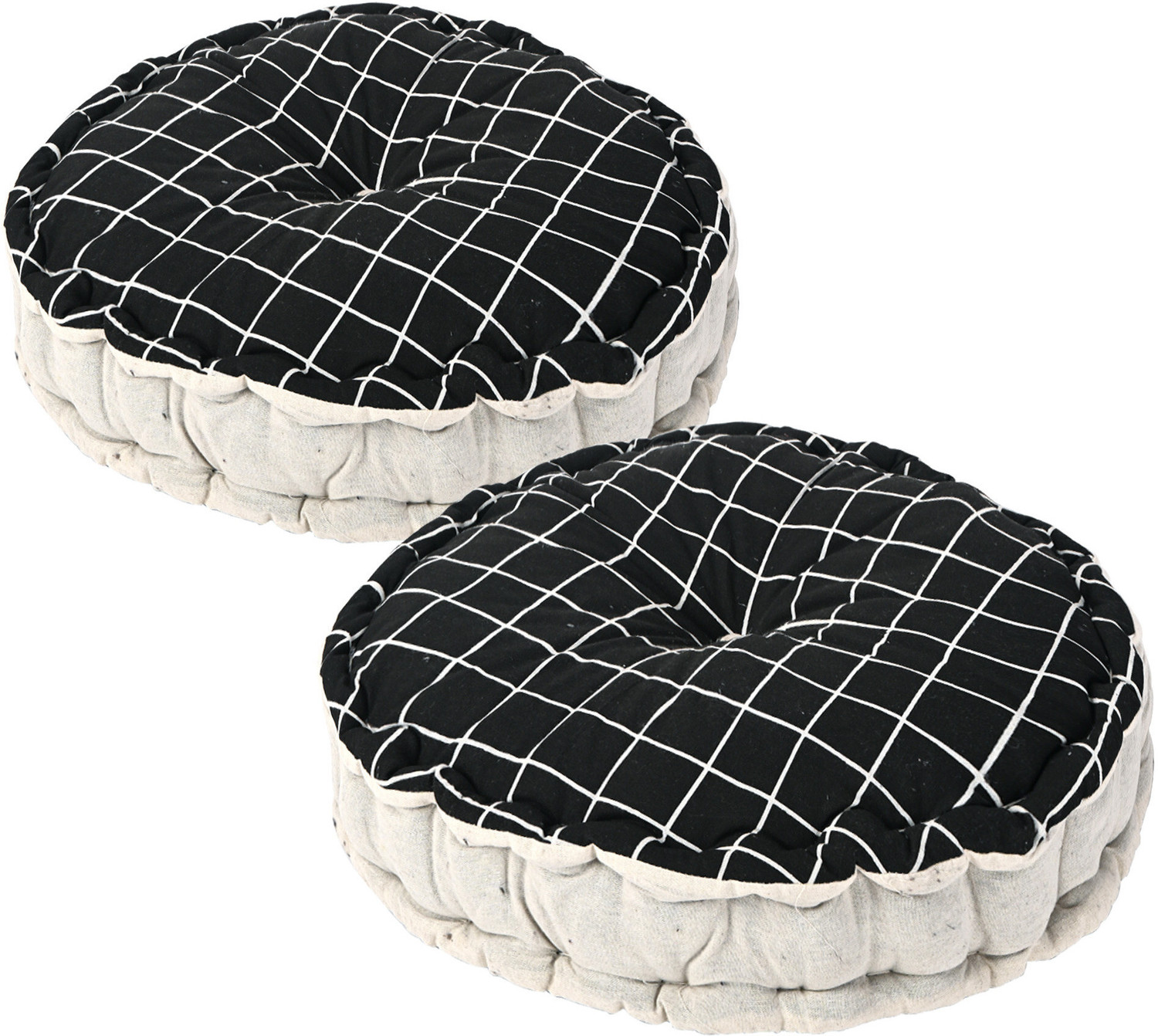 Image of KUBER INDUSTRIES Microfibre Chair Pad Pack of 2 Solid