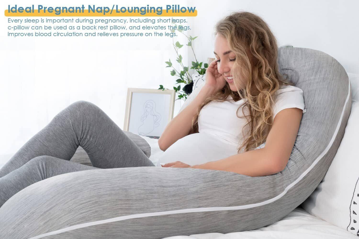 ag pro comfort Polyester Fibre Pregnancy Pillow Pack of 1 Solid C SHAPE PREGNANCY PILLOW || MATERNITY PILLOW || NURSING PILLOW FOR WOMEN'S
