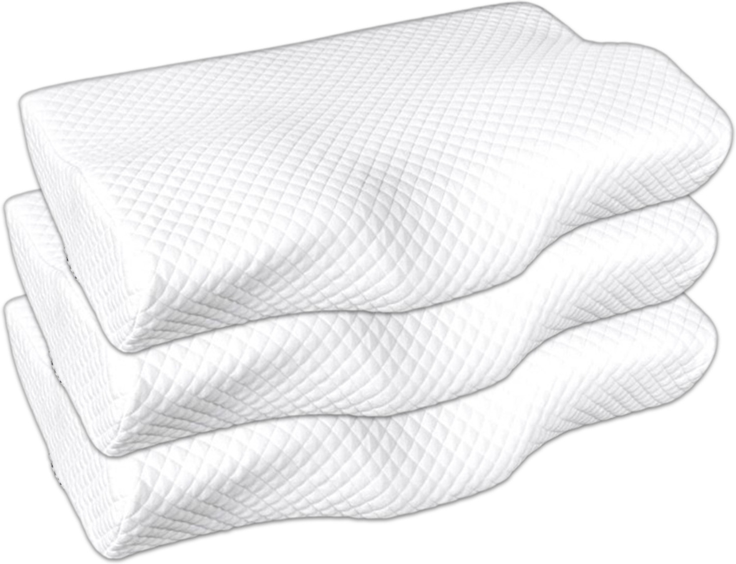 Image of Flipkart SmartBuy Memory Foam Orthopaedic Pillow Pack of 3 Solid