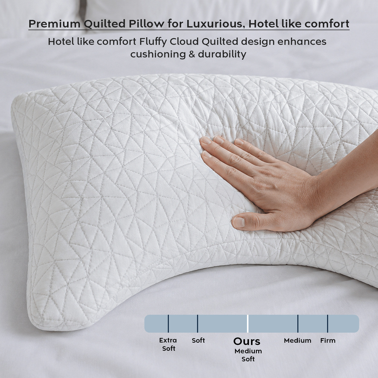 Image of AYKA Microfibre Sleeping Pillow Pack of 1 Solid Soft Microfiber Pillow for Sleeping