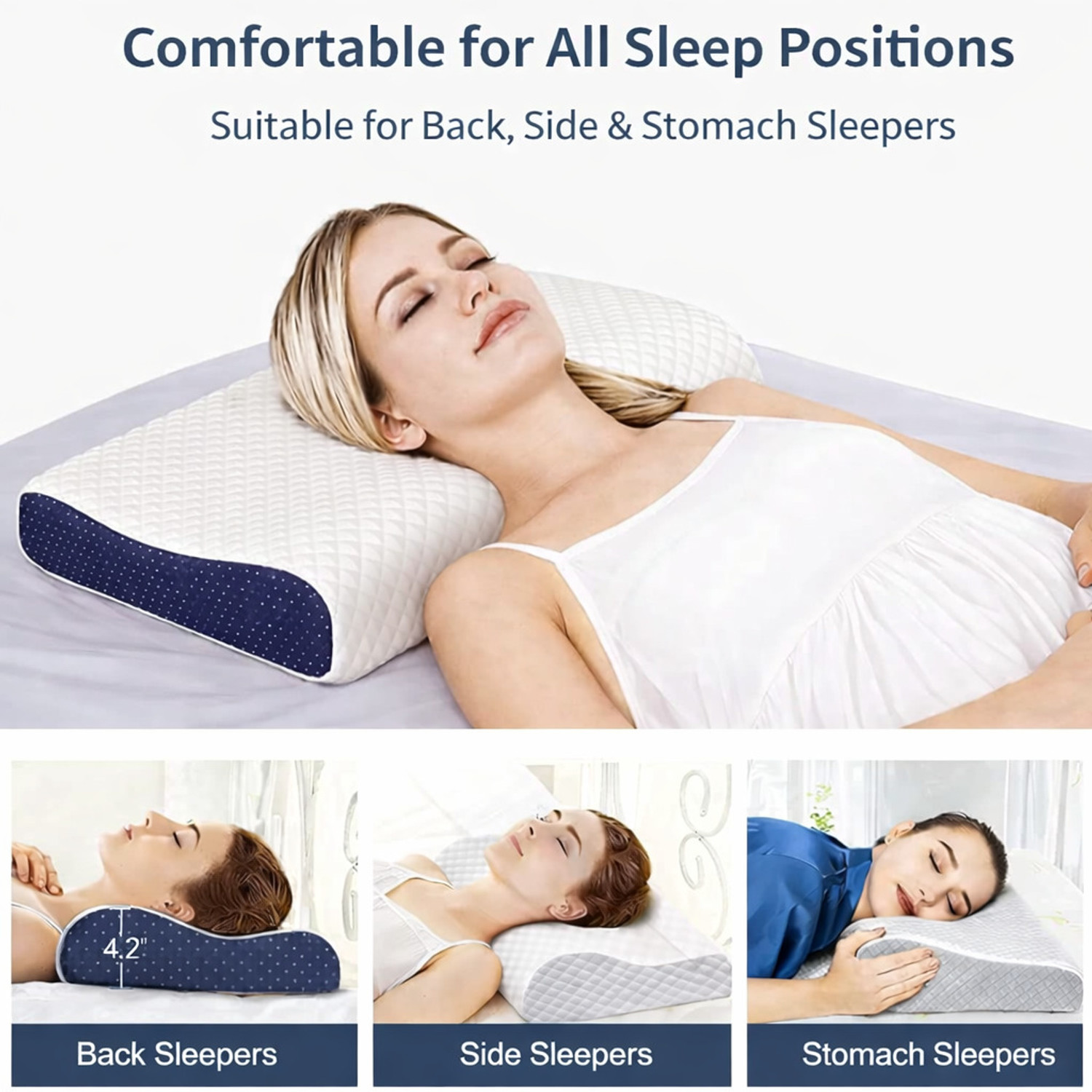 Image of araami Memory Foam Orthopaedic Pillow Pack of 1 Solid ORTHOPEDIC