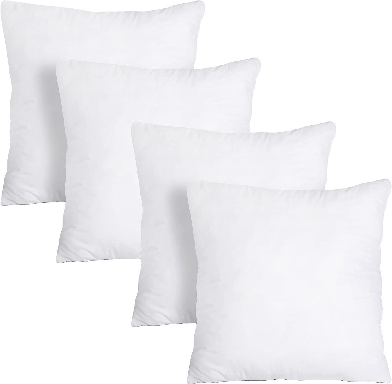 Image of VLYSIUM Polyester Fibre Cushion Pack of 4 Solid sofa pillows 40cm*40cm cushion fillers for sofa pillows (16x16 cm)