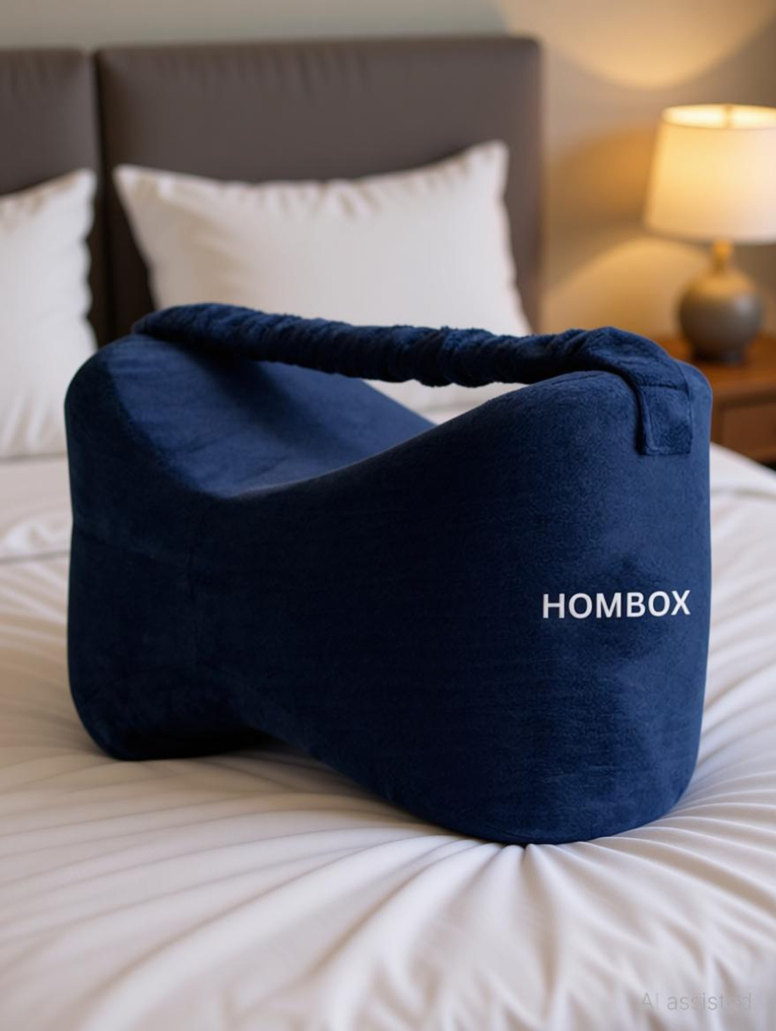 Image of HOMBOX Memory Foam Orthopaedic Pillow Pack of 1 Solid Knee Pillow