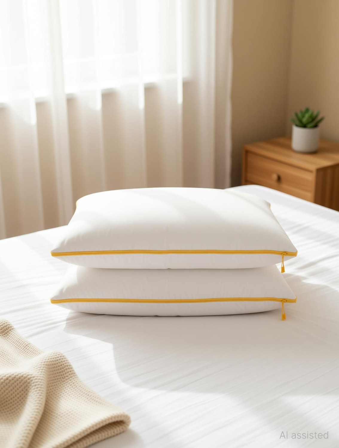 Image of SleepyCat Microfibre Sleeping Pillow Pack of 2 Solid Cloud