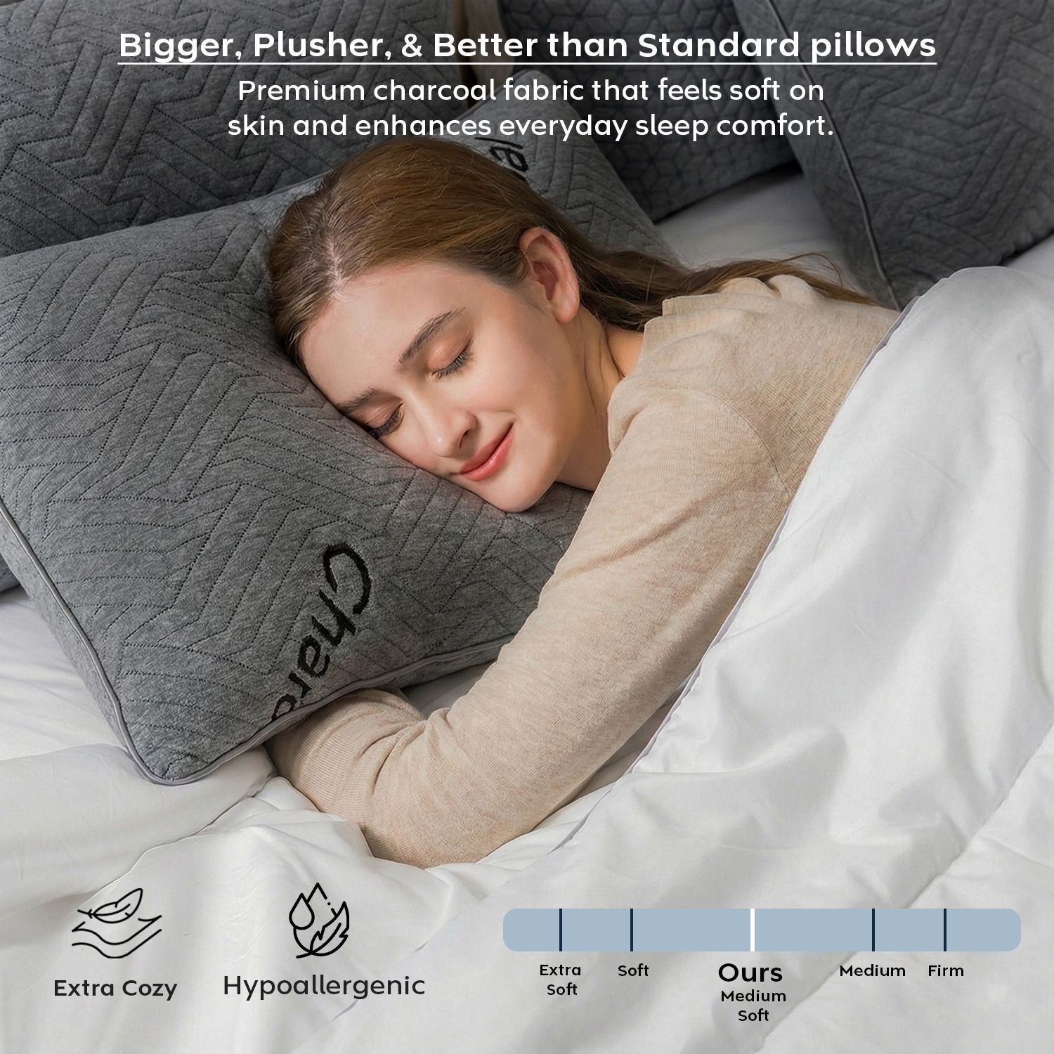 Image of AYKA Microfibre Sleeping Pillow Pack of 1 Solid Soft Microfiber Pillow for Sleeping