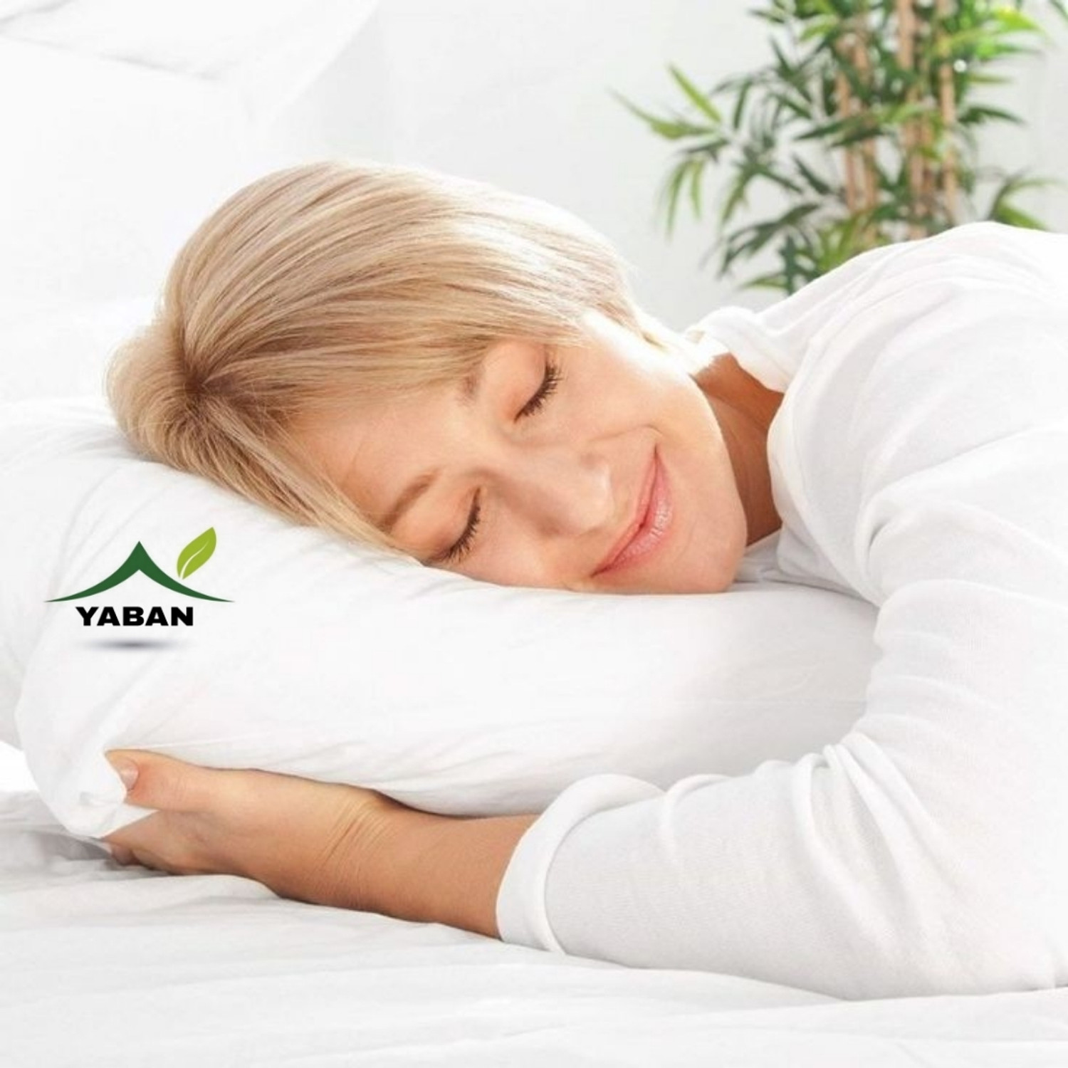 Image of YABAN Cotton Sleeping Pillow Pack of 4 Solid ULTRA SOFT LUXURY (White)