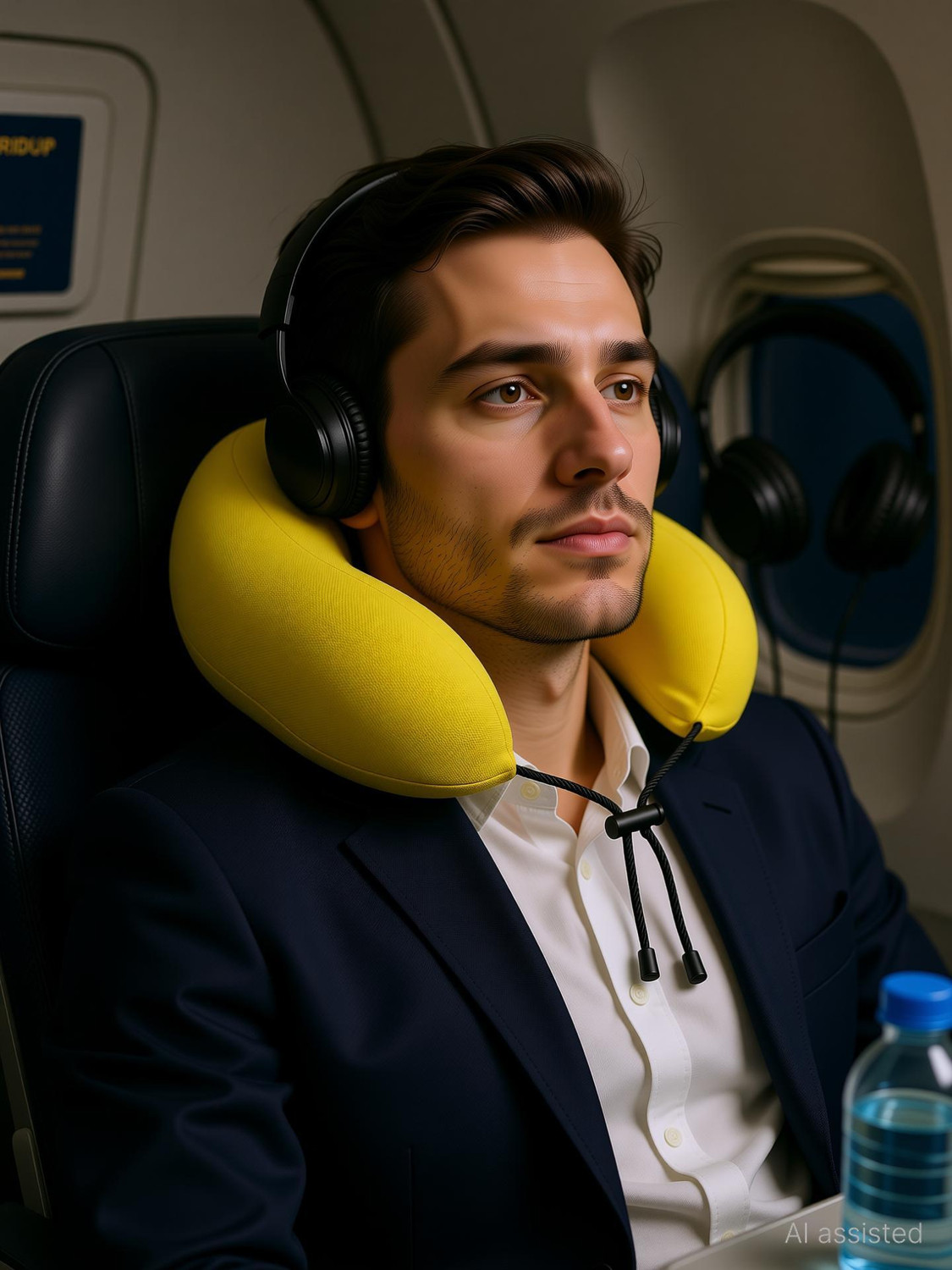 Image of FRIDUP Memory Foam Travel Pillow Pack of 1 Geometric