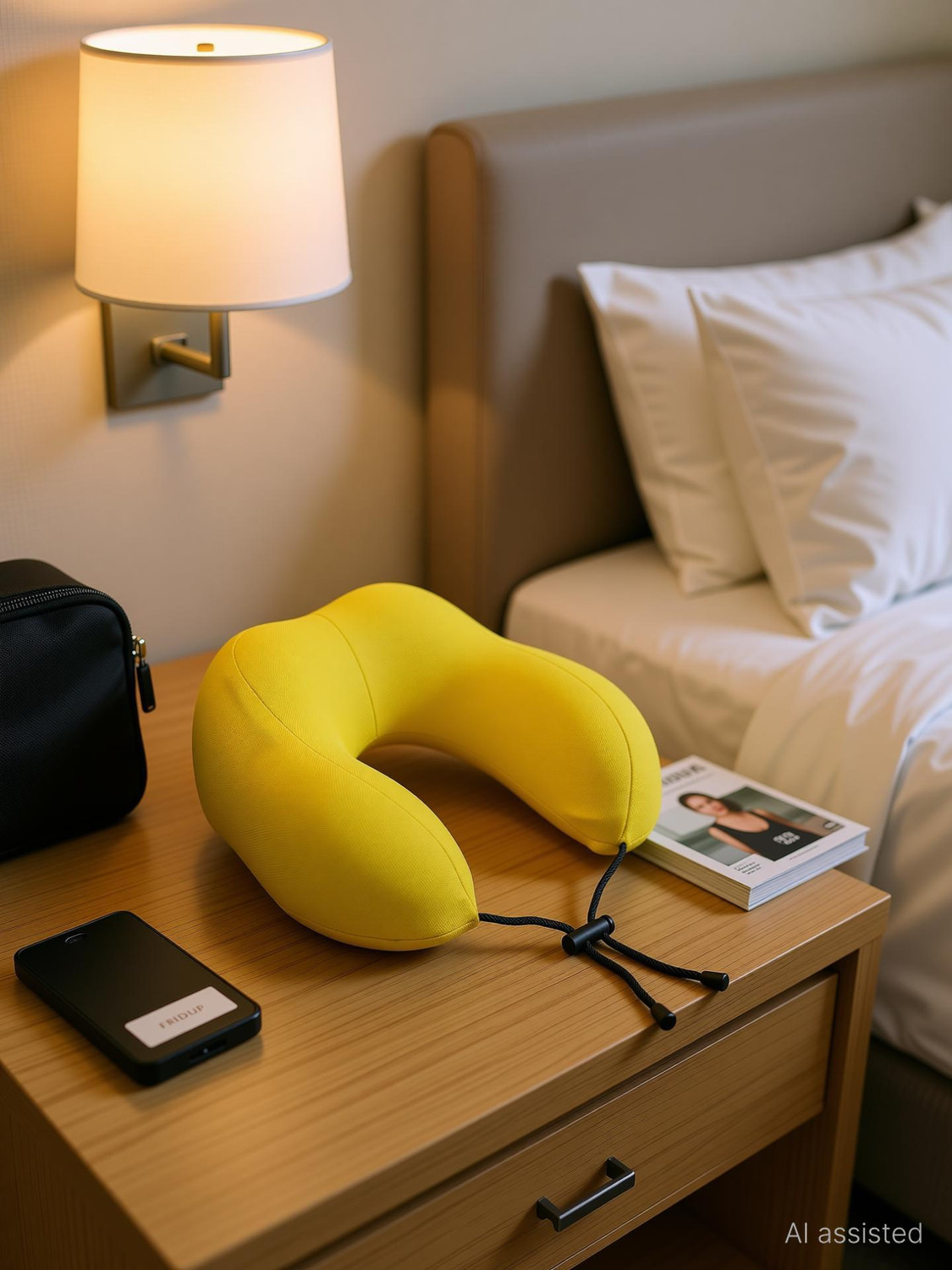 Image of FRIDUP Memory Foam Travel Pillow Pack of 1 Geometric