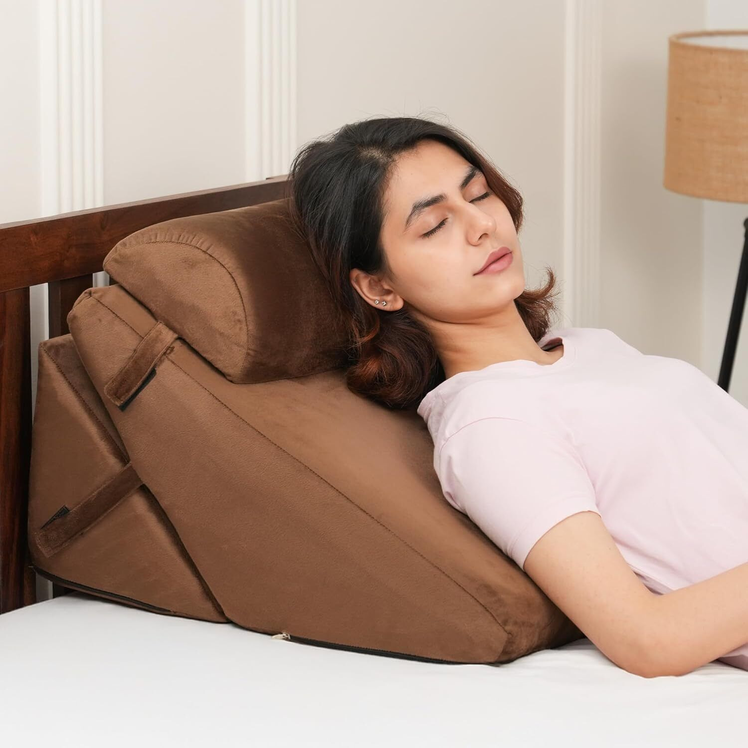 Image of HOMESO Memory Foam Orthopaedic Pillow Pack of 1 Solid Adjustable Wedge Pillow